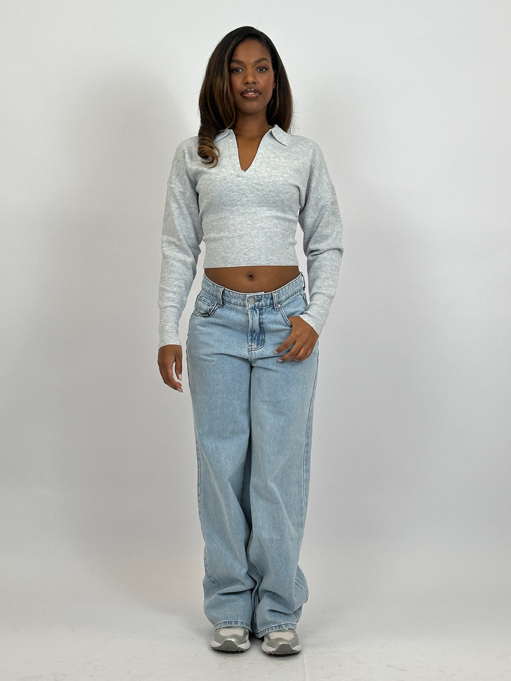 ULTRA SOFT POLO KNIT GREY