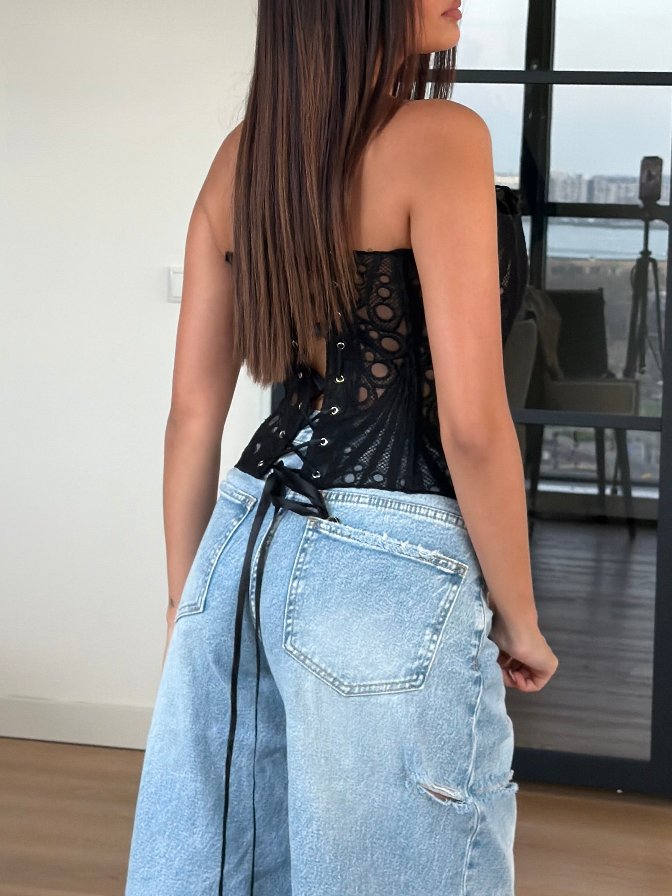 SIDE SPLIT STRETCH JORT