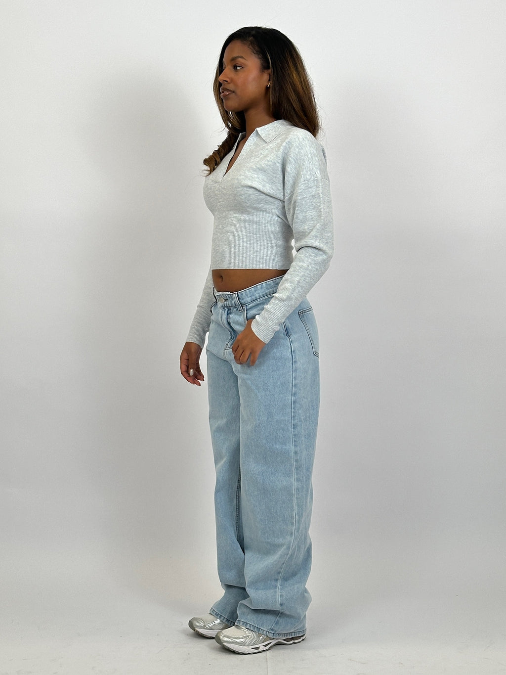 ULTRA SOFT POLO KNIT GREY