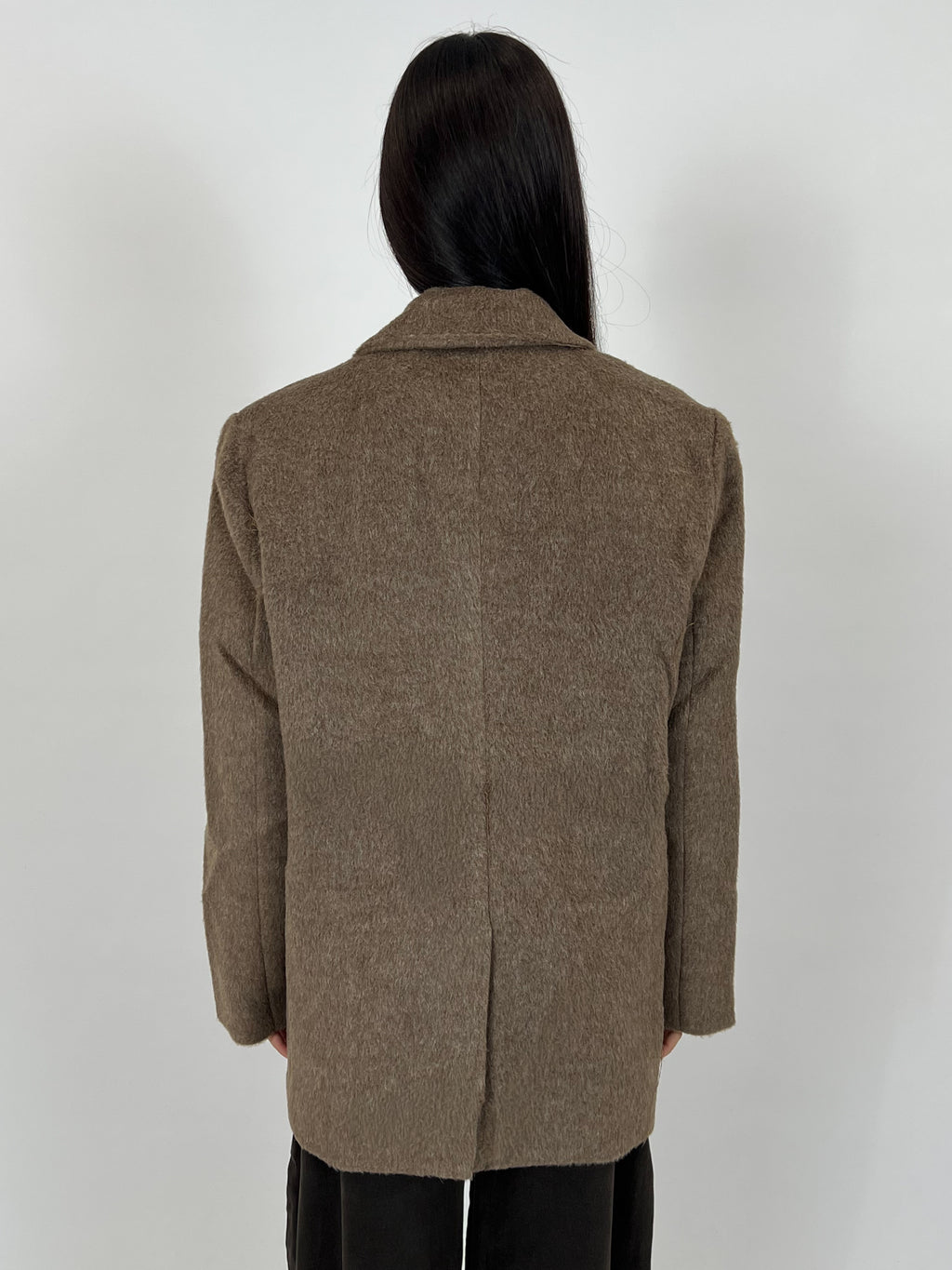 BIG FLUFFY BLAZER TAUPE/BROWN