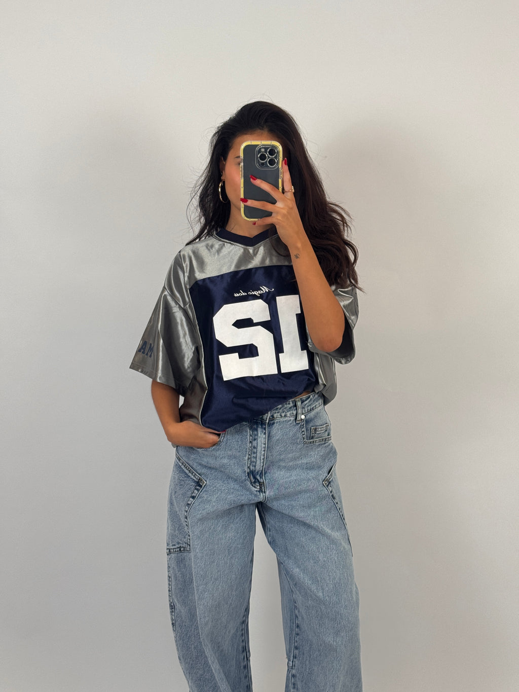 NAVY/SILVER JERSEY SIZE S&L