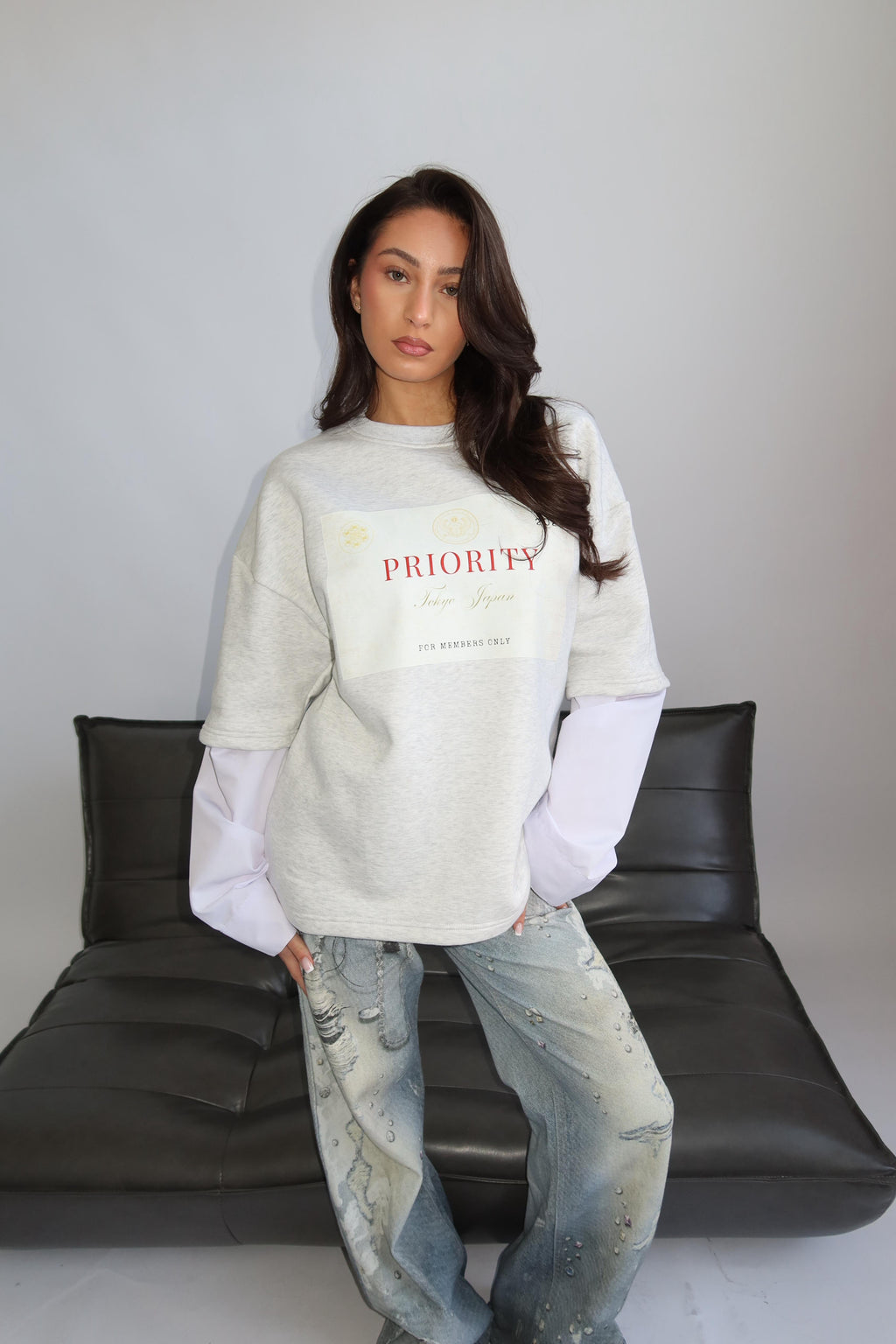 PRIORITY STUDIOS SWEAT LONGSLEEVE GREY