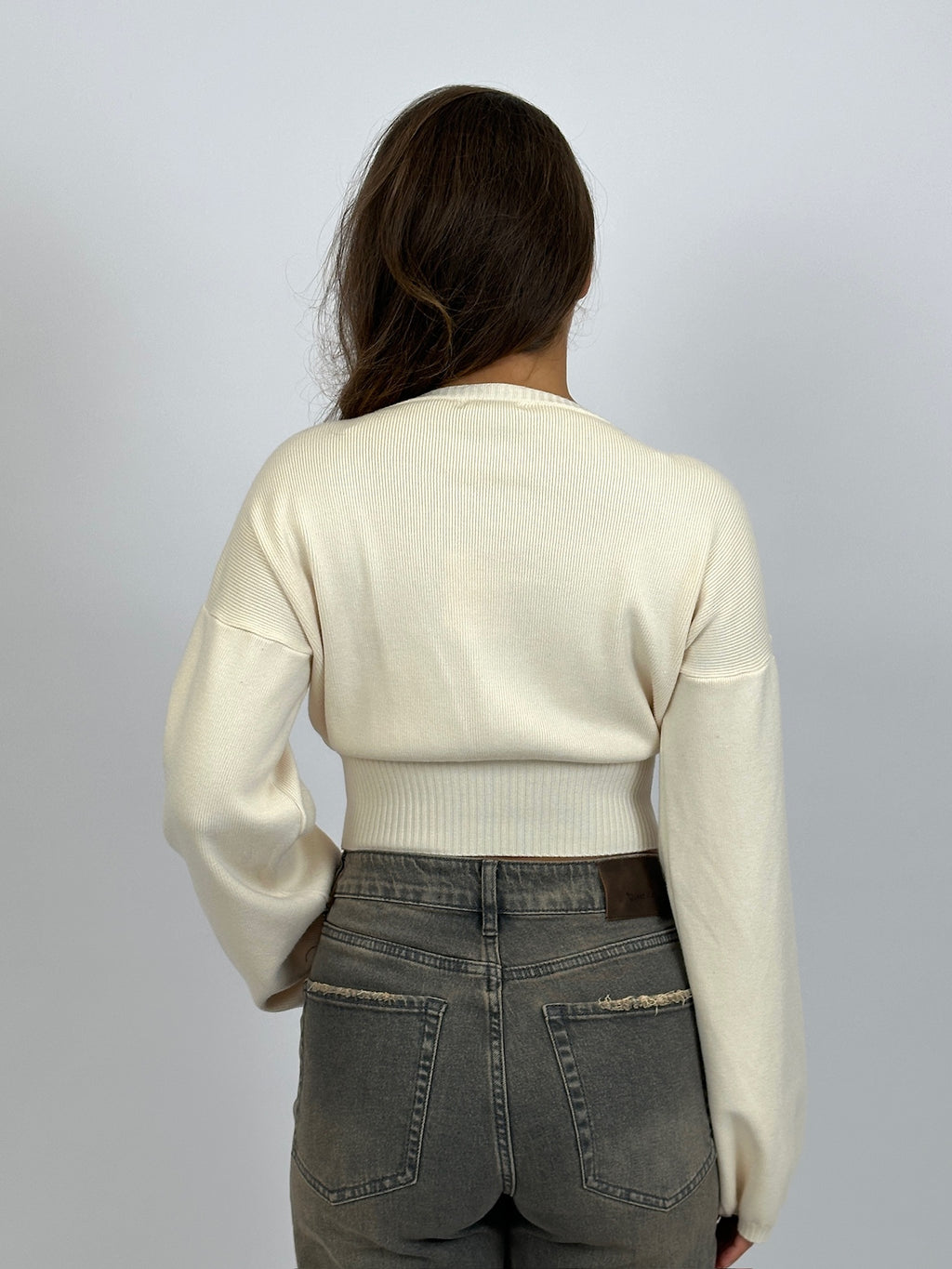 SOLANGE CROPPED KNIT BEIGE