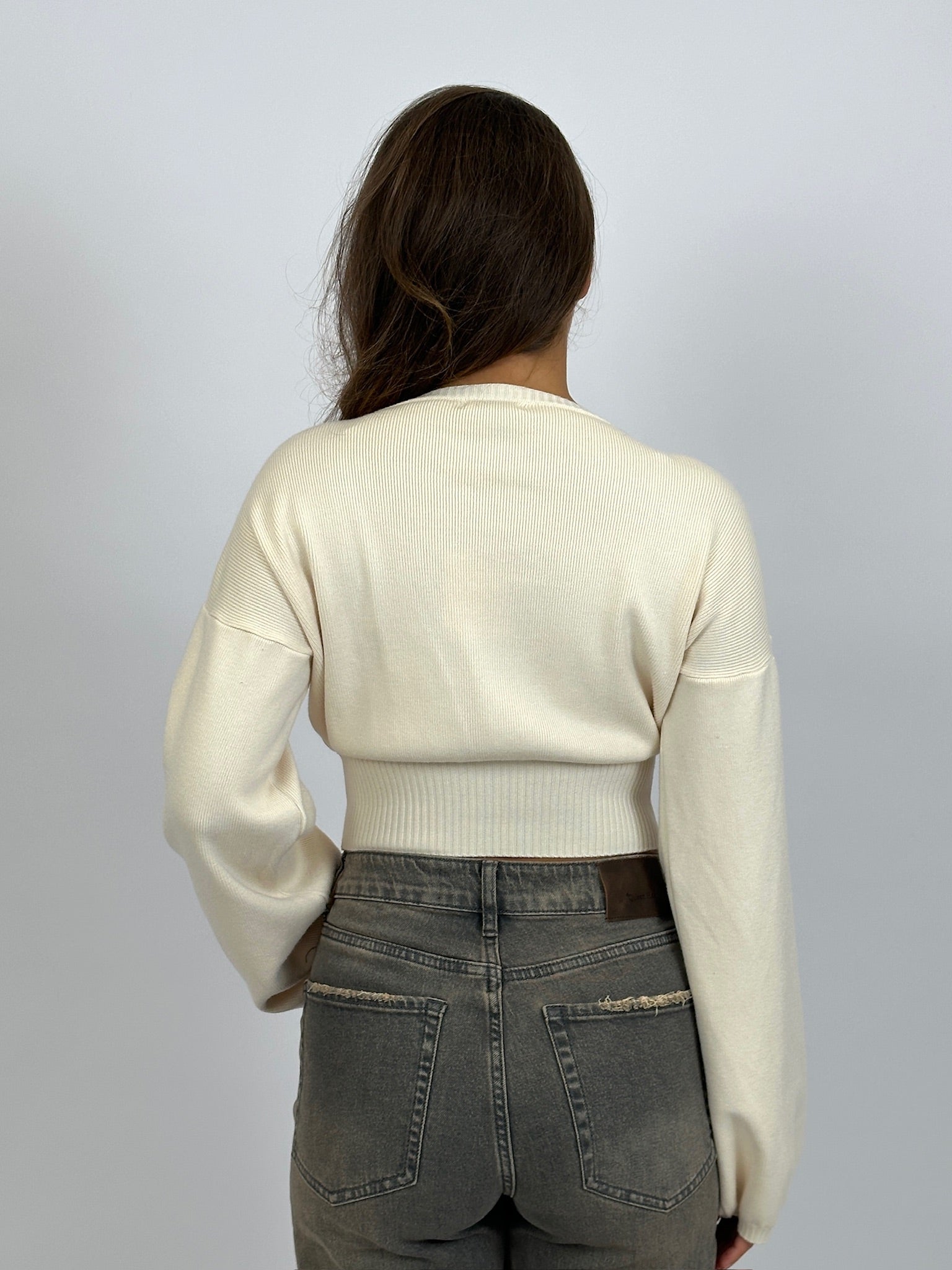 SOLANGE CROPPED KNIT BEIGE