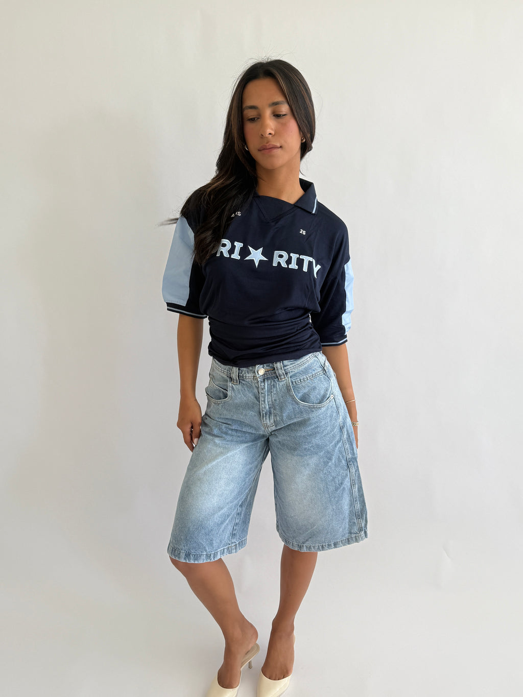 SNATCHED JERSEY NAVY/DENIM