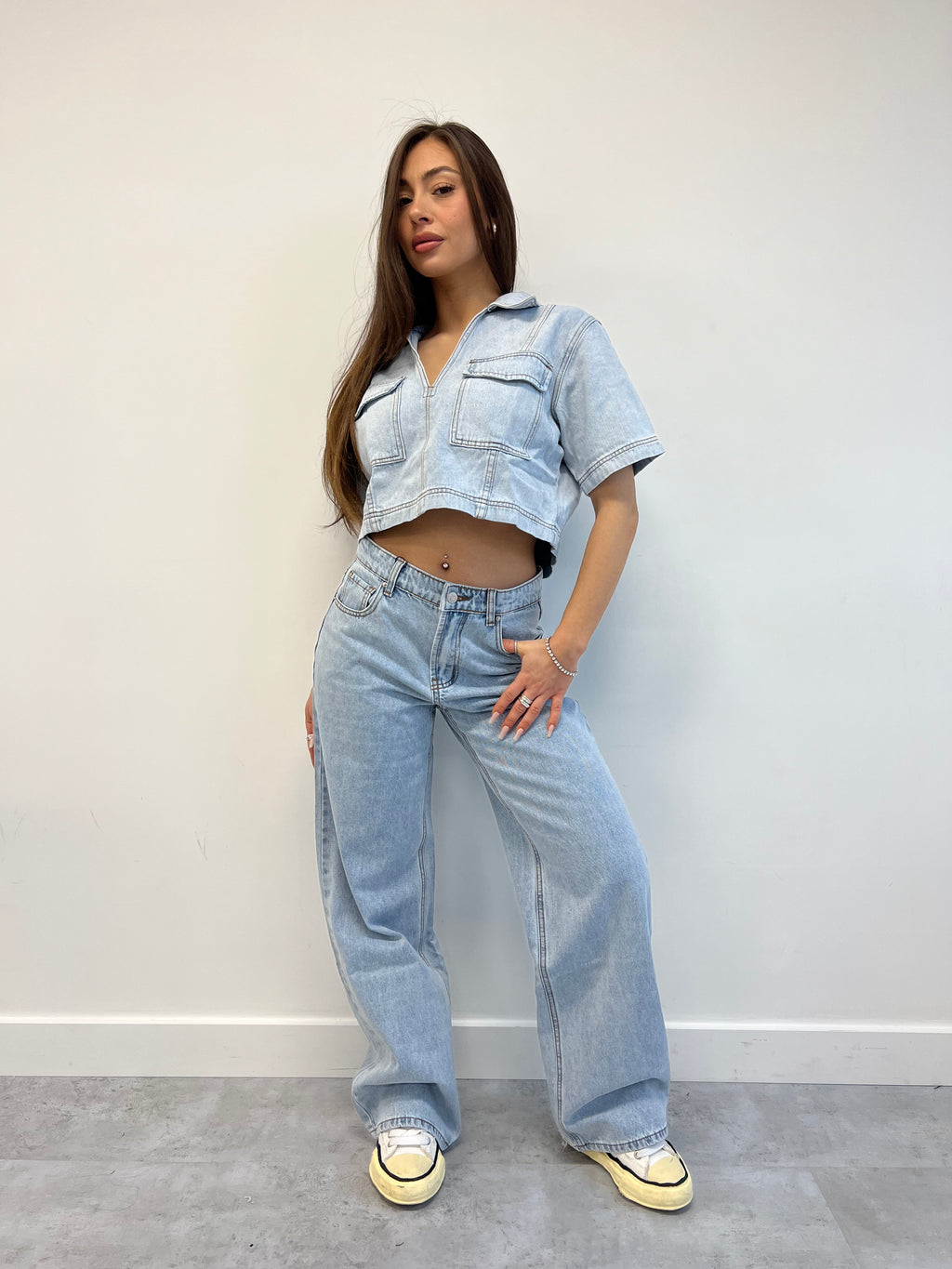 REDEFINED DENIM TOP BLUE