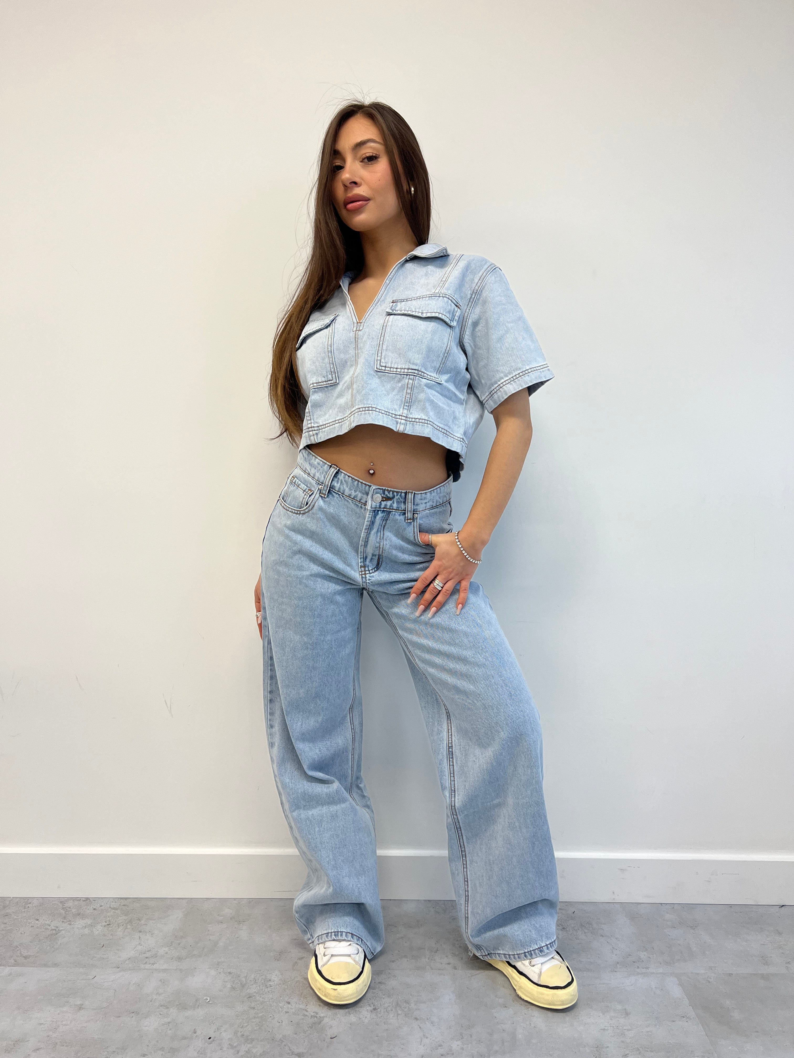 REDEFINED DENIM TOP BLUE