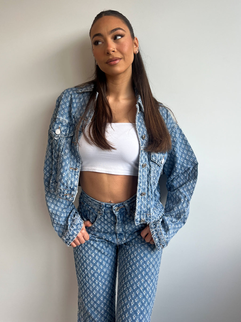 PATTERN DENIM JACKET