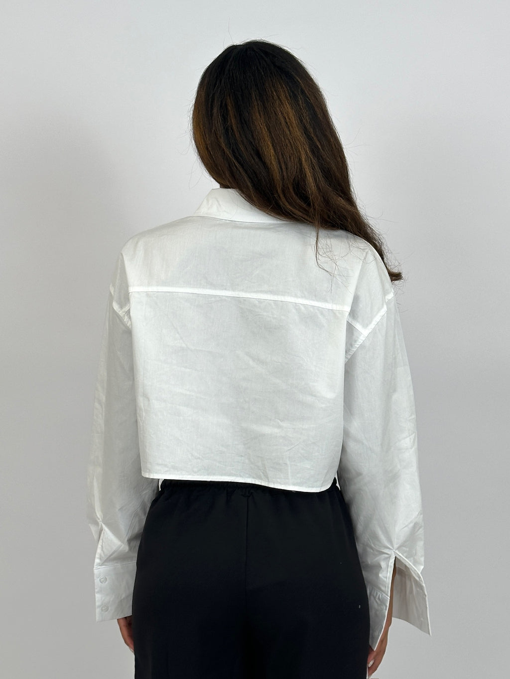 CROP POCKET BLOUSE WHITE