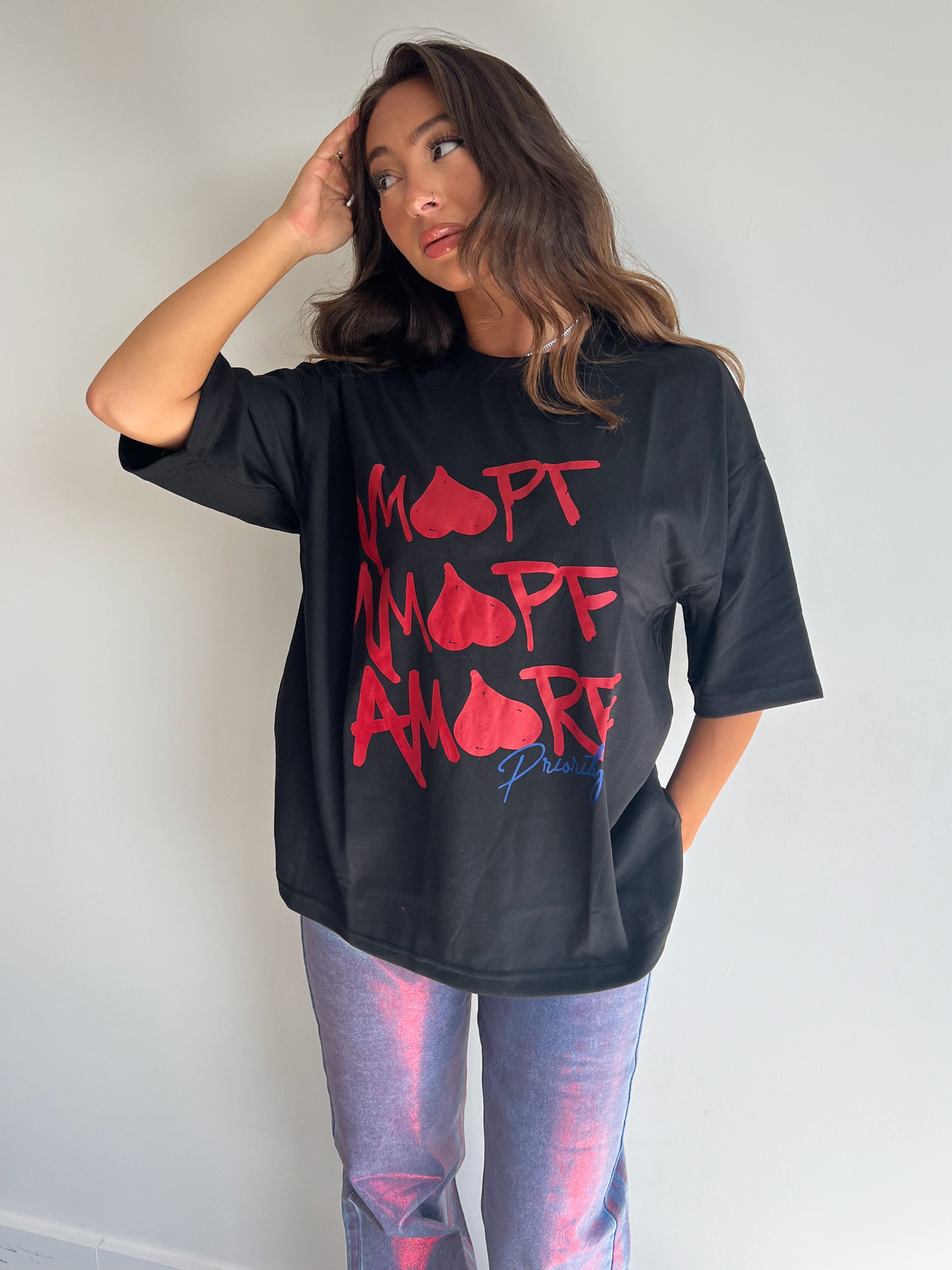 PREMIUM AMORE T-STÜCK SCHWARZ/ROT