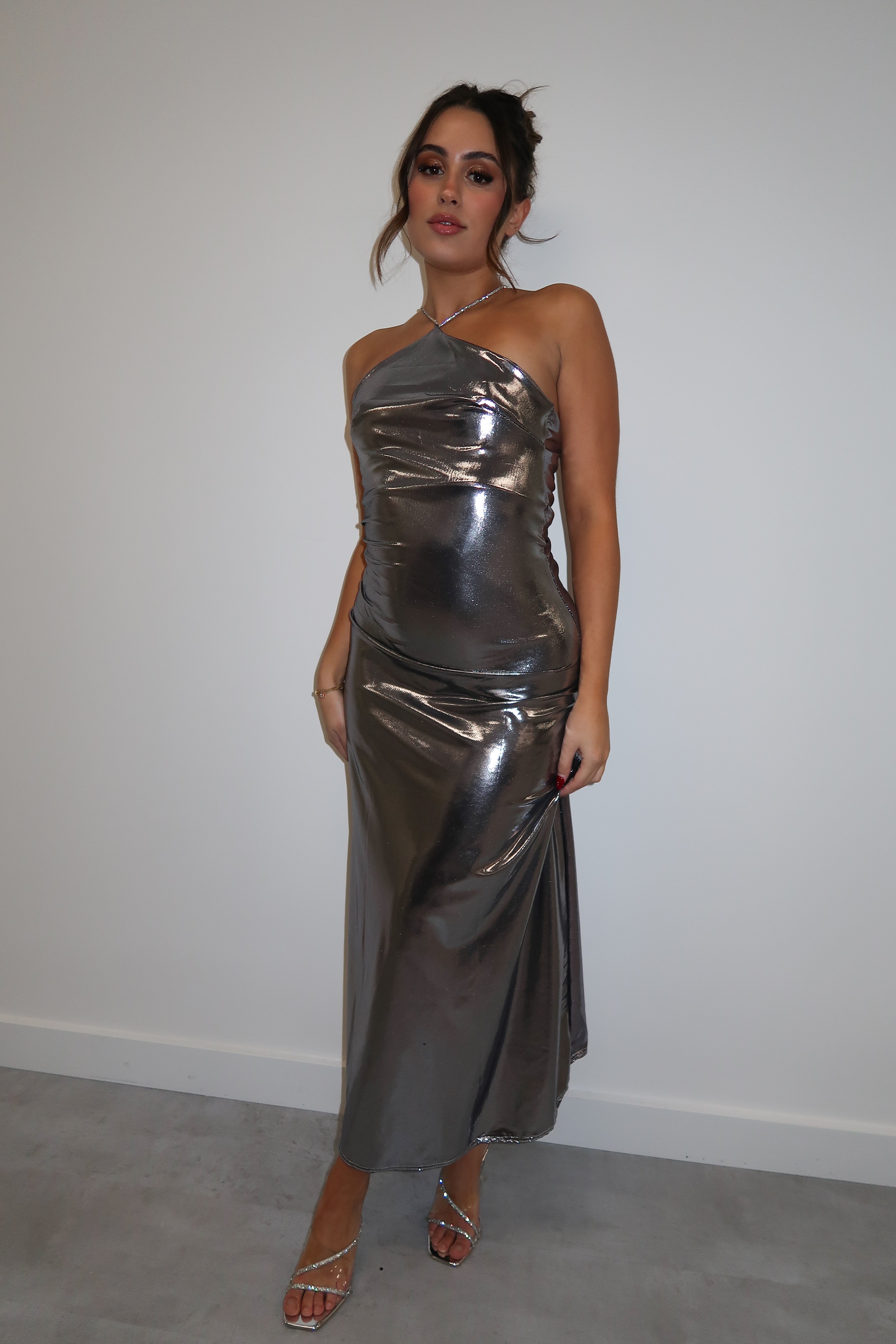 METALLISCHES KETTENKLEID SILBER