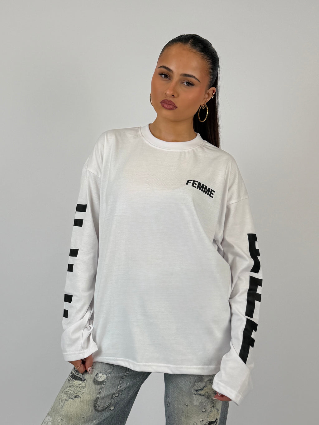 FFF LONGSLEEVE WHITE/BLACK