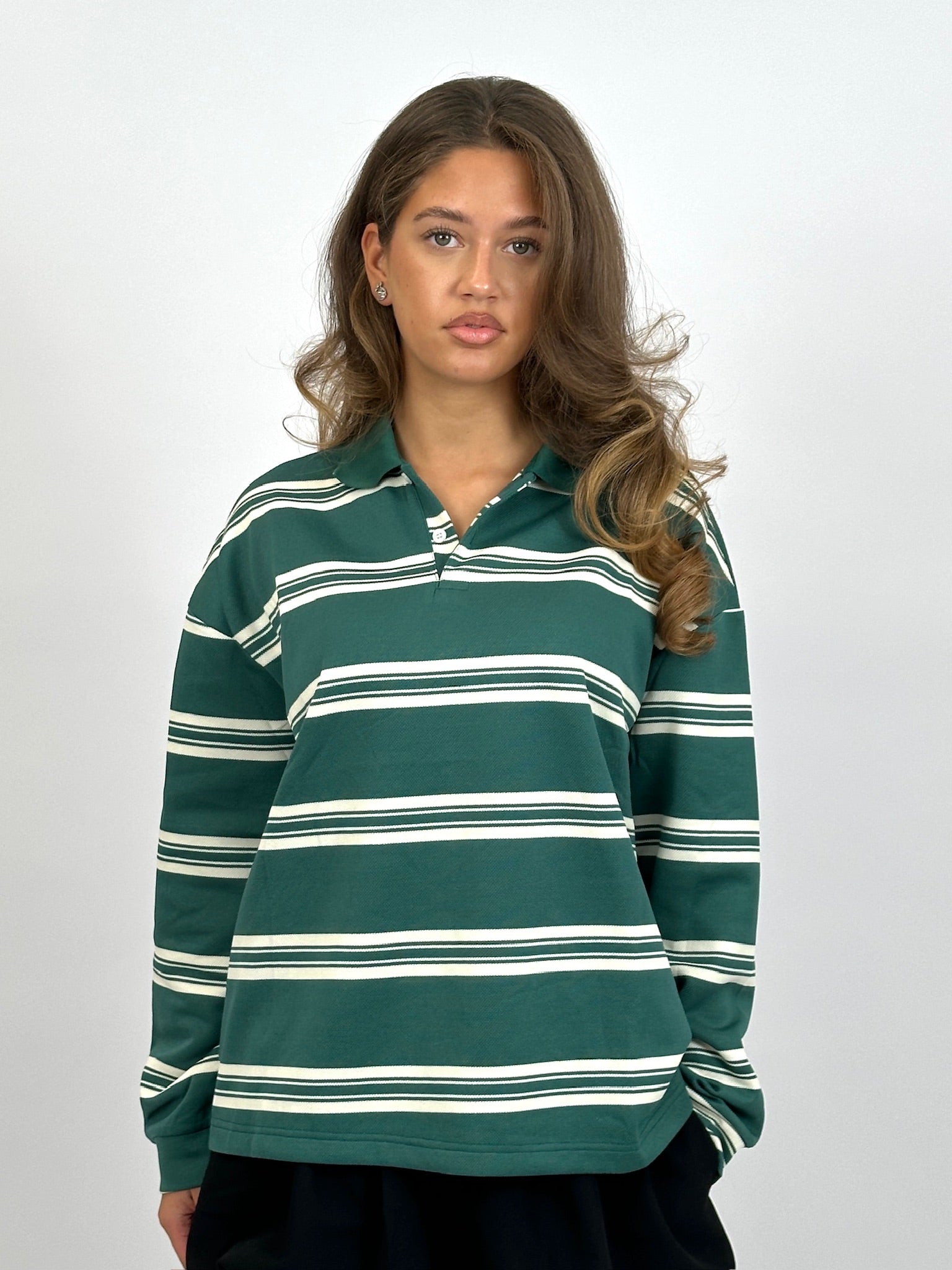 POLO WAFFLE LONGSLEEVE GREEN