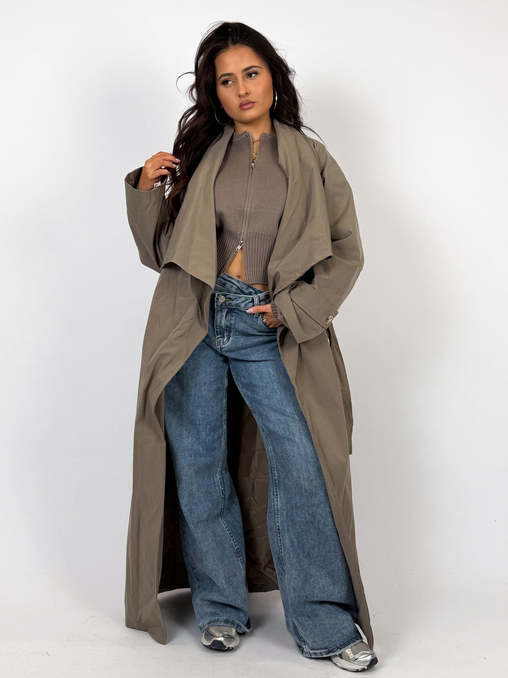 TINA TRENCH TAUPE