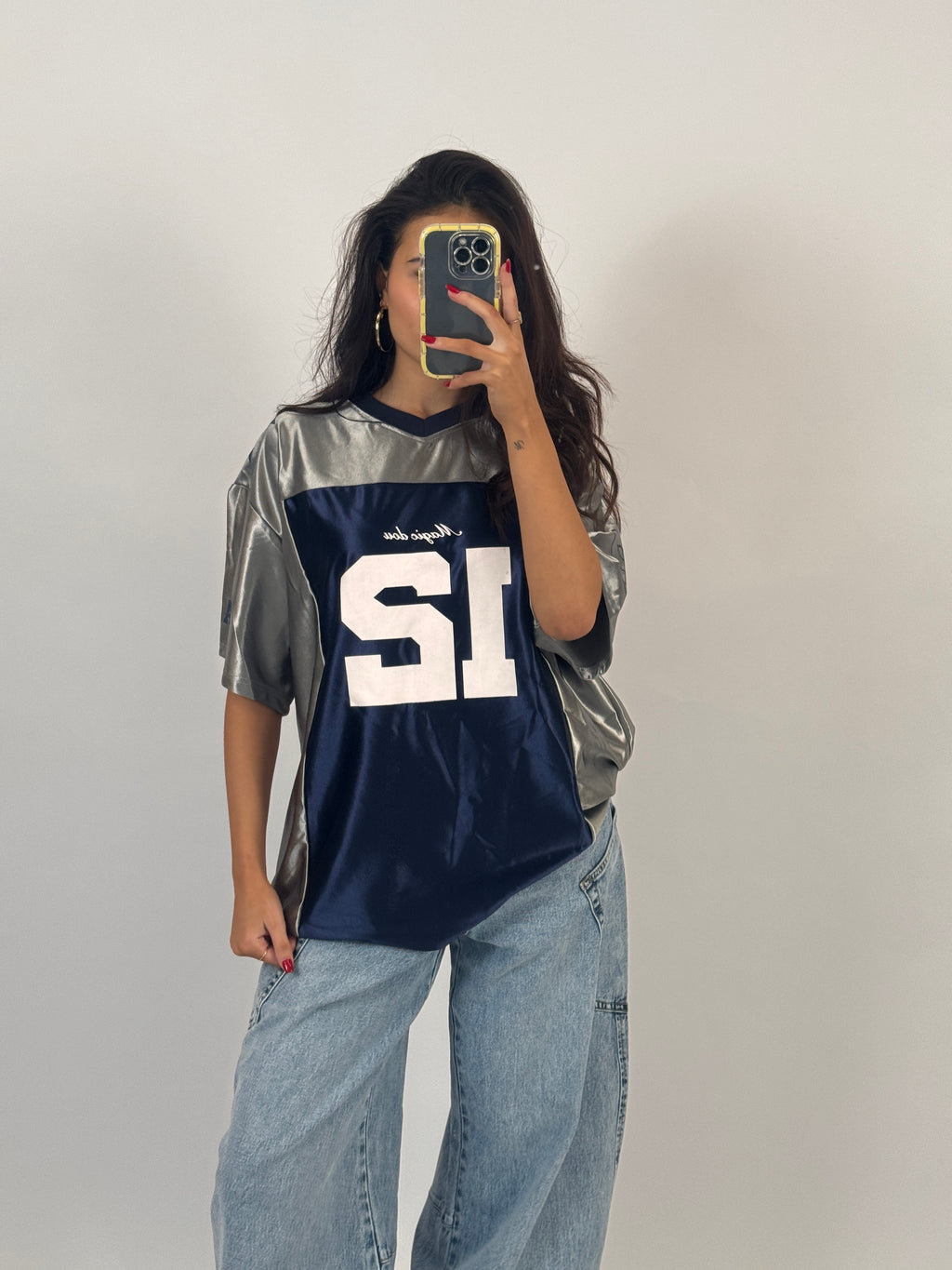 NAVY/SILVER JERSEY SIZE S&L