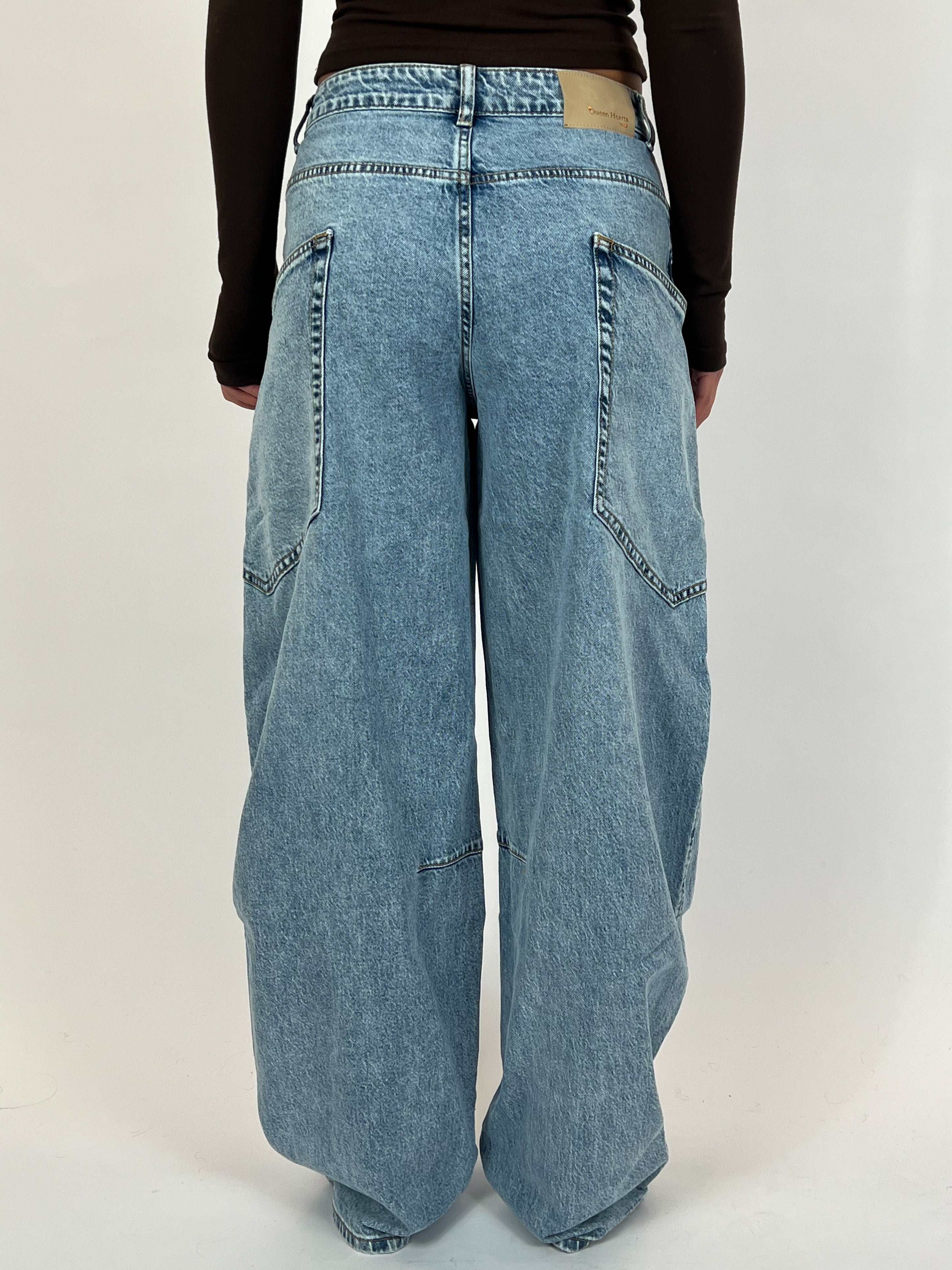 BALLOON FIT STRETCH CARGO BLUE