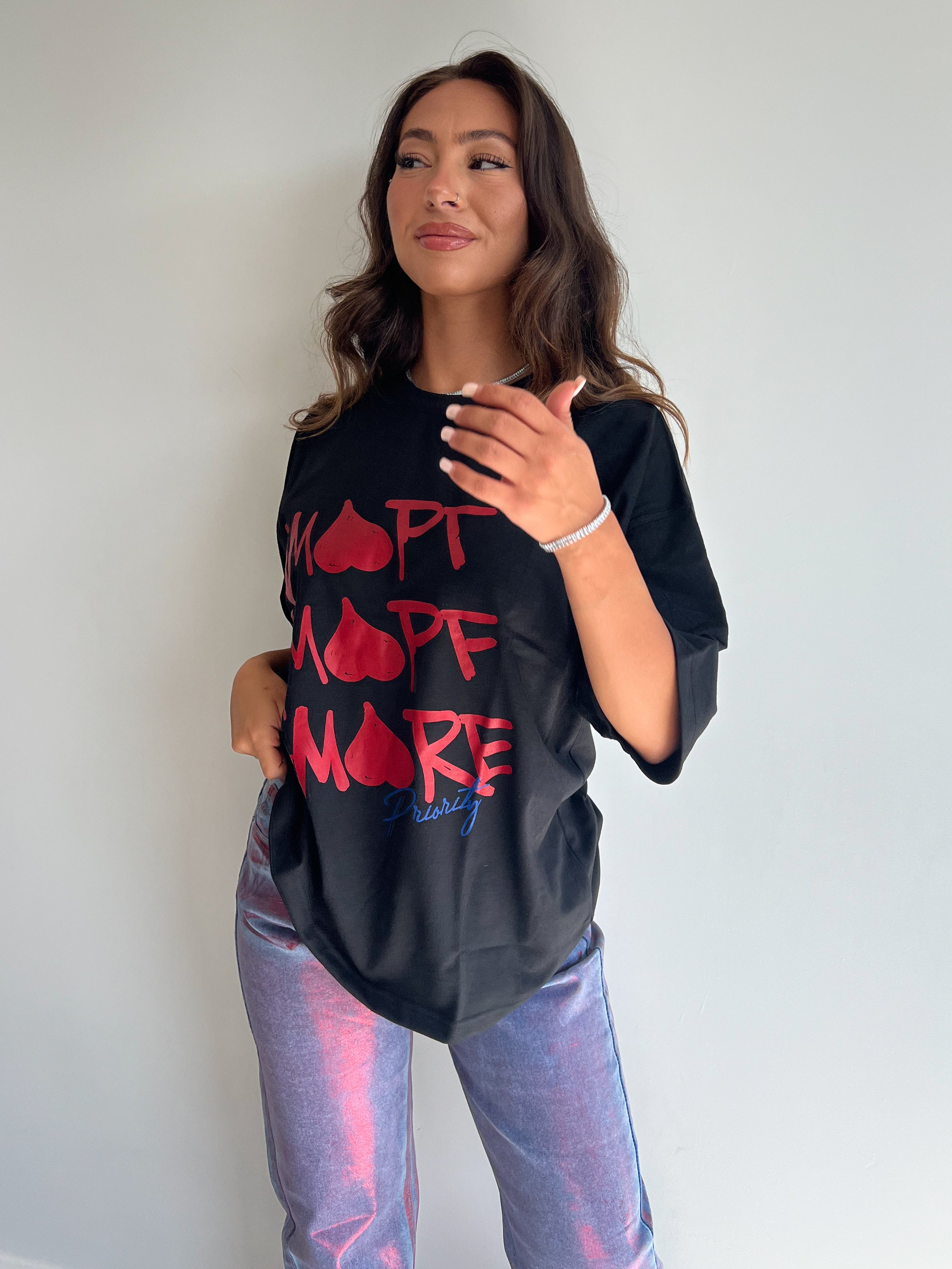 PREMIUM AMORE T-STÜCK SCHWARZ/ROT