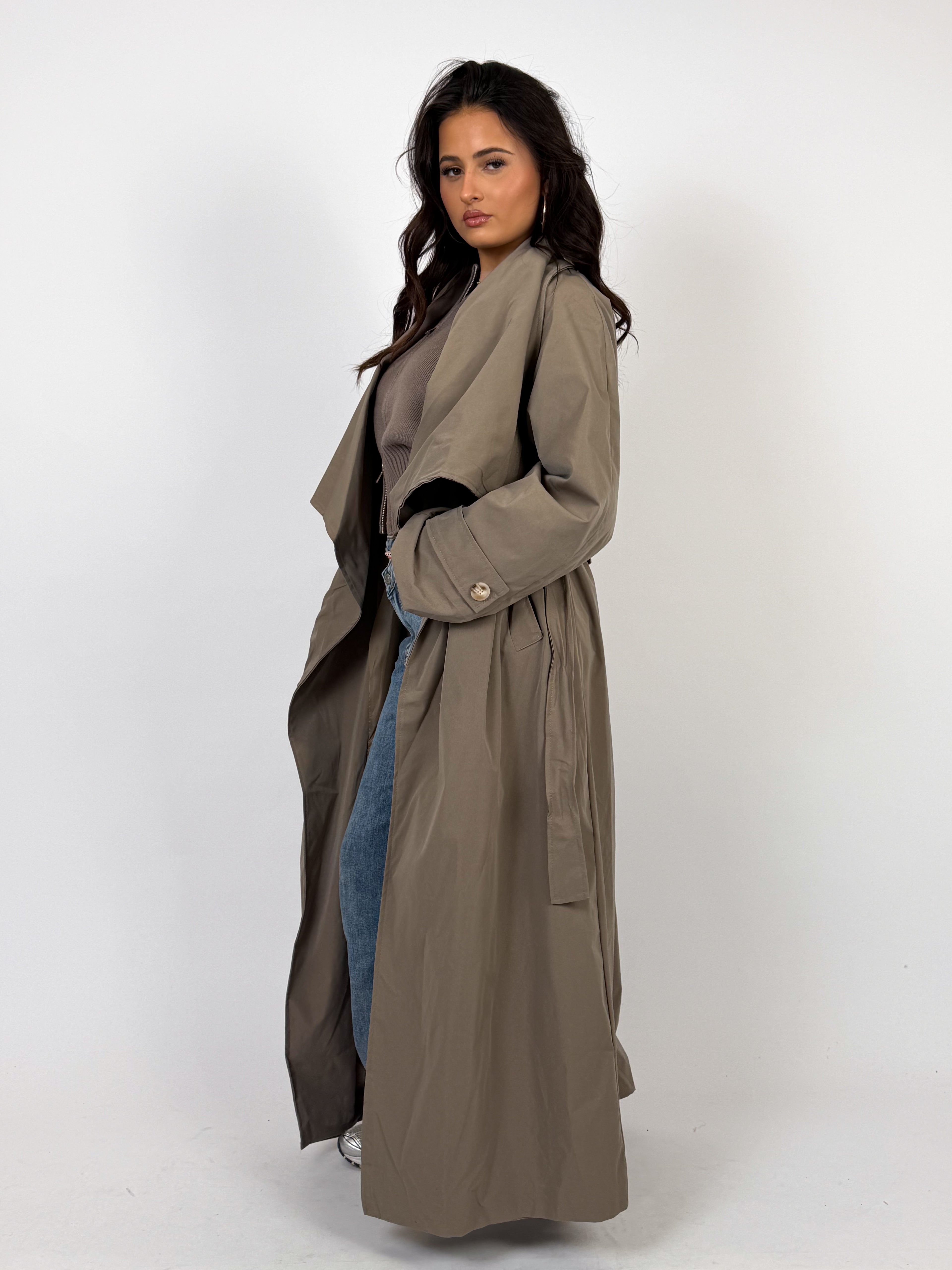 TINA TRENCH TAUPE