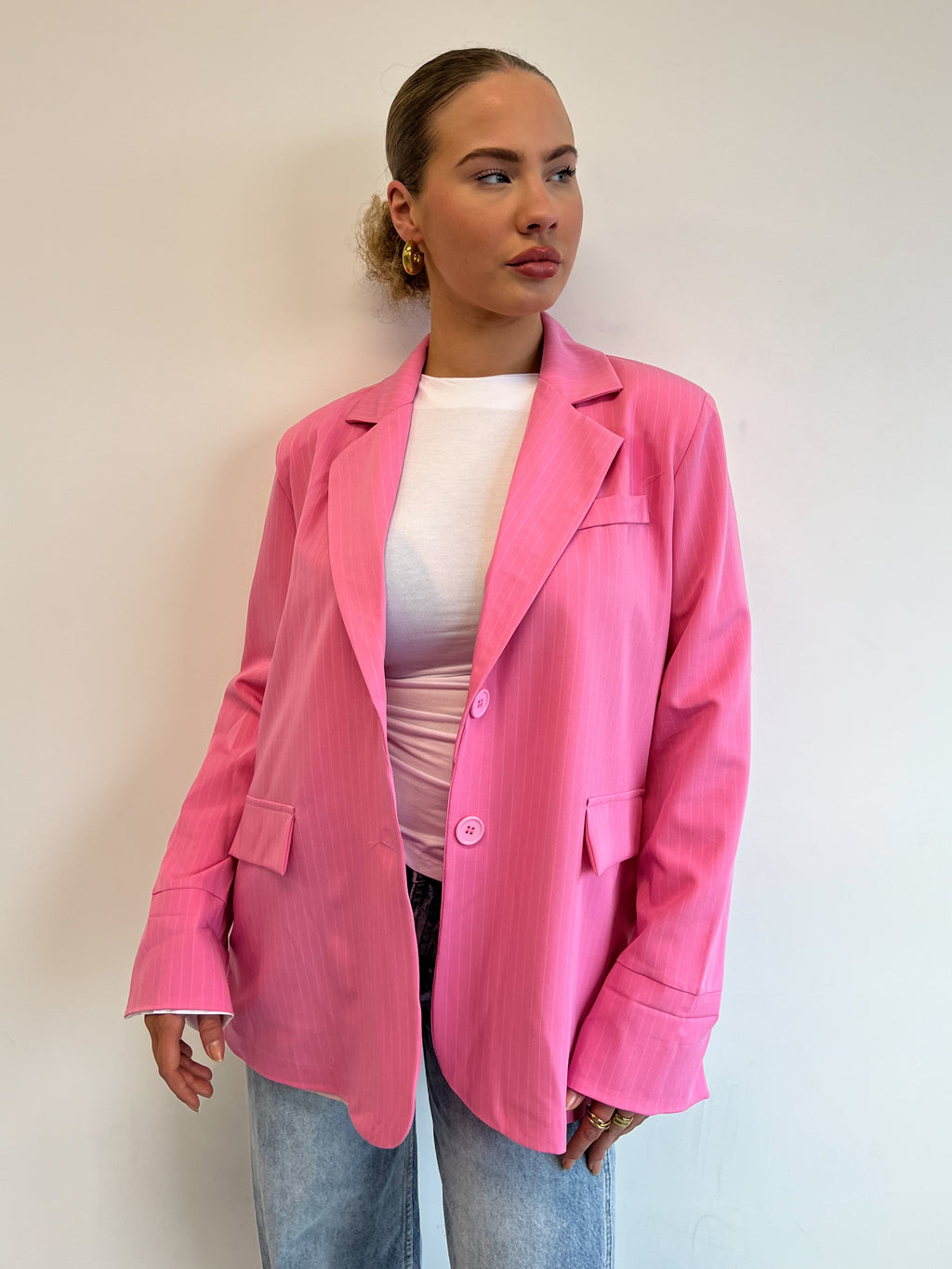 DAD BLAZER PINK STRIPE