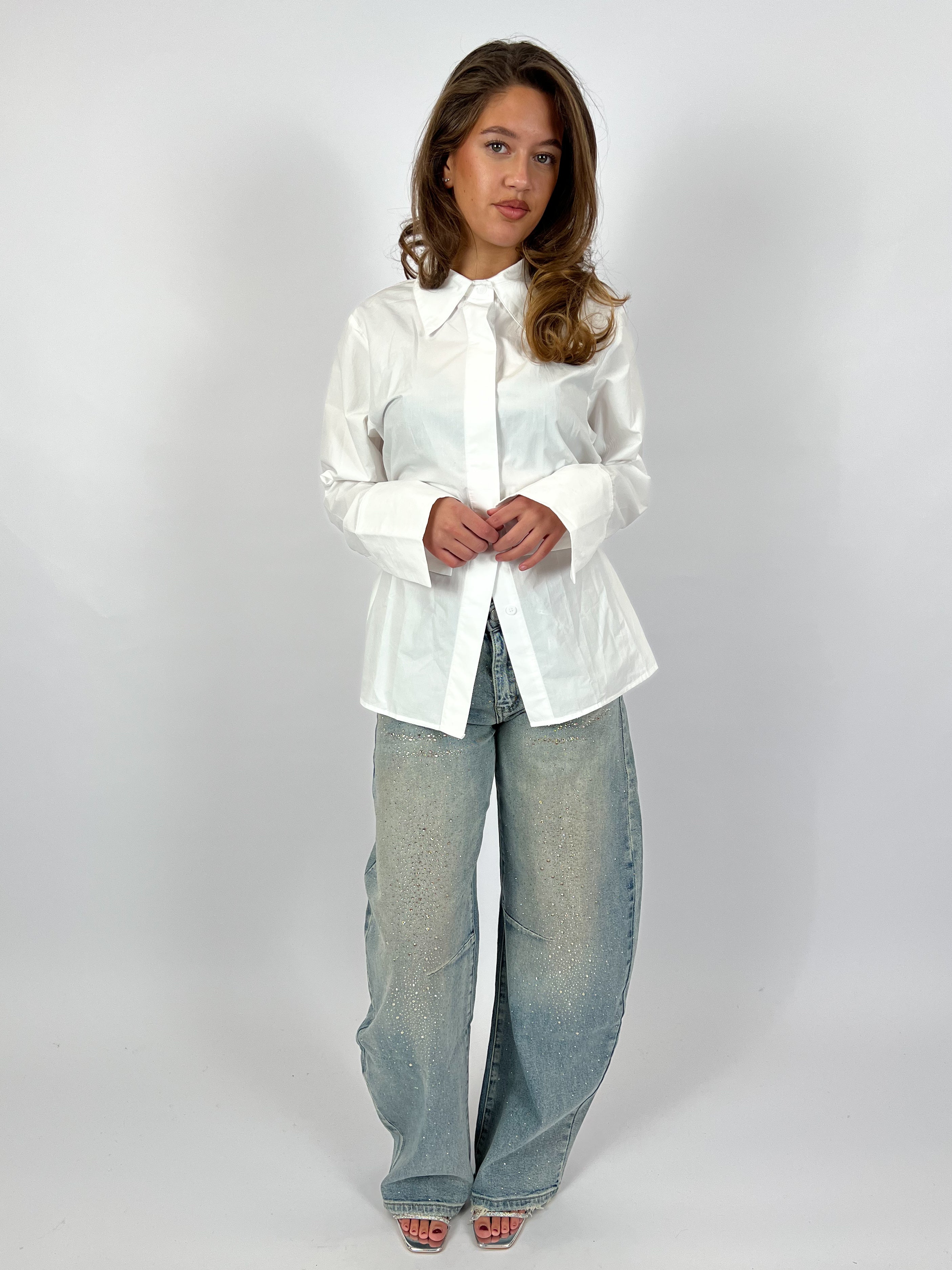 SNATCHED BLOUSE WHITE