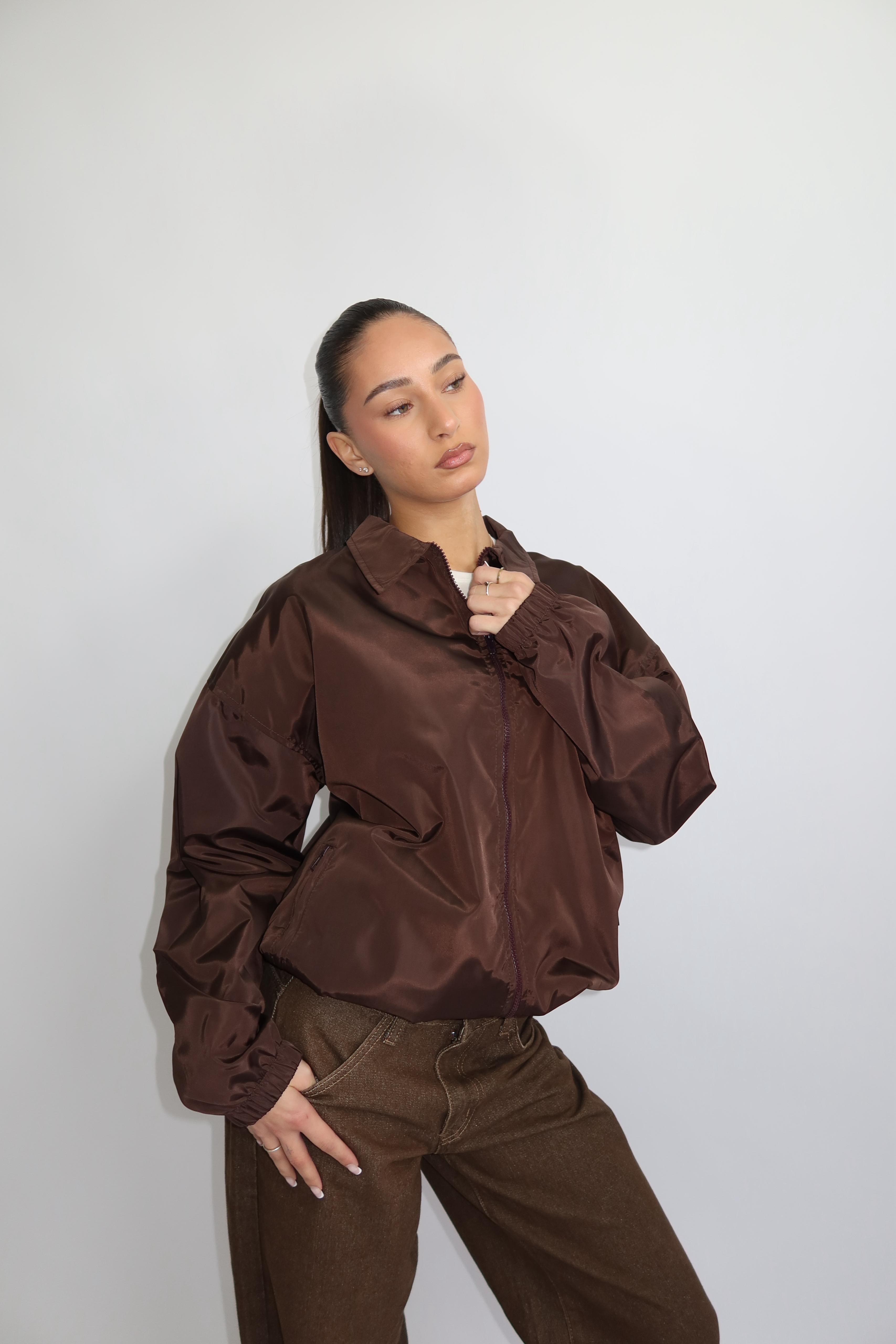 WORK FROM HOME WINDBREAKER JACKET CHOCO