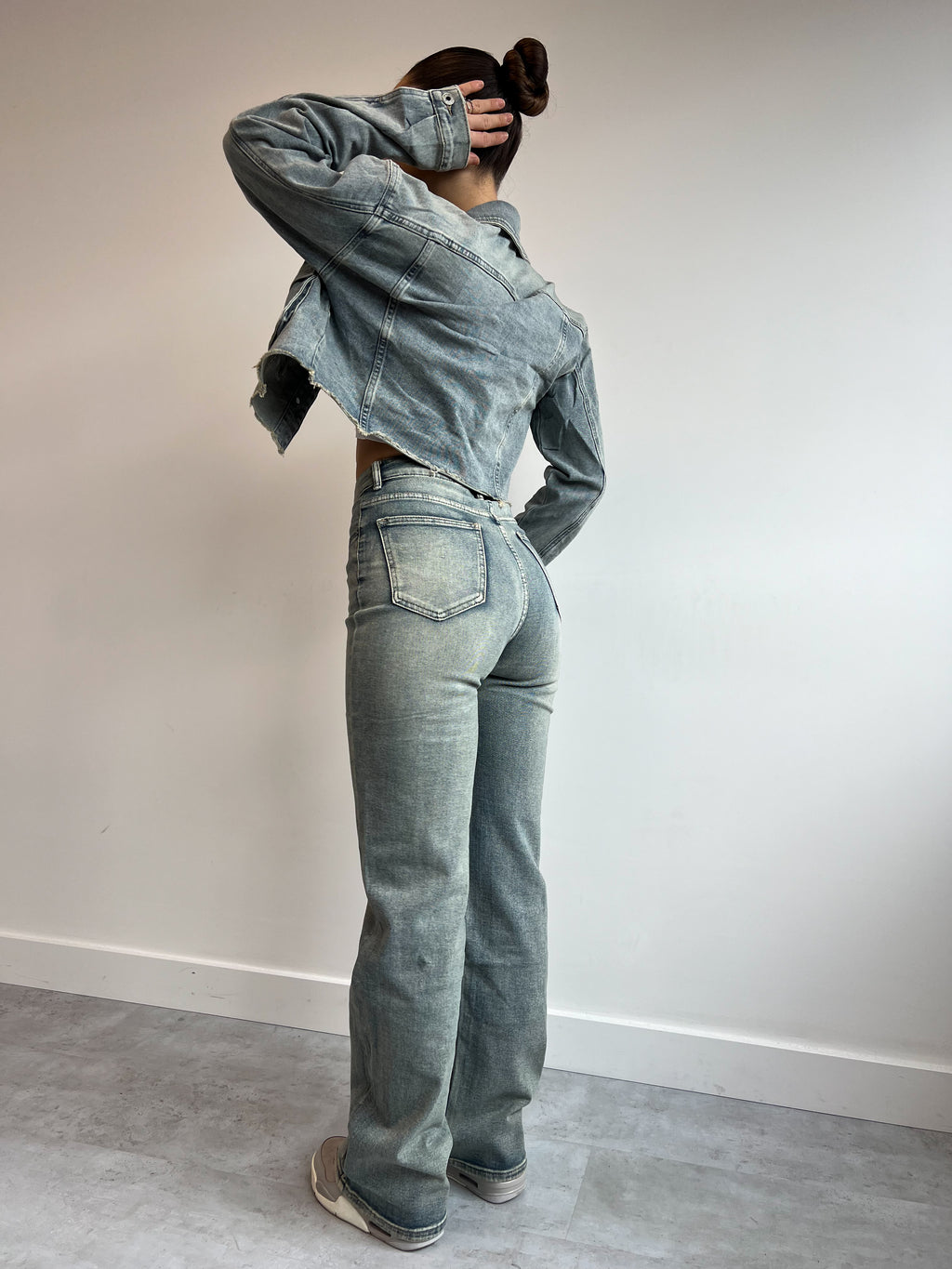 Dehnbare Jeans in Vintage-Waschung