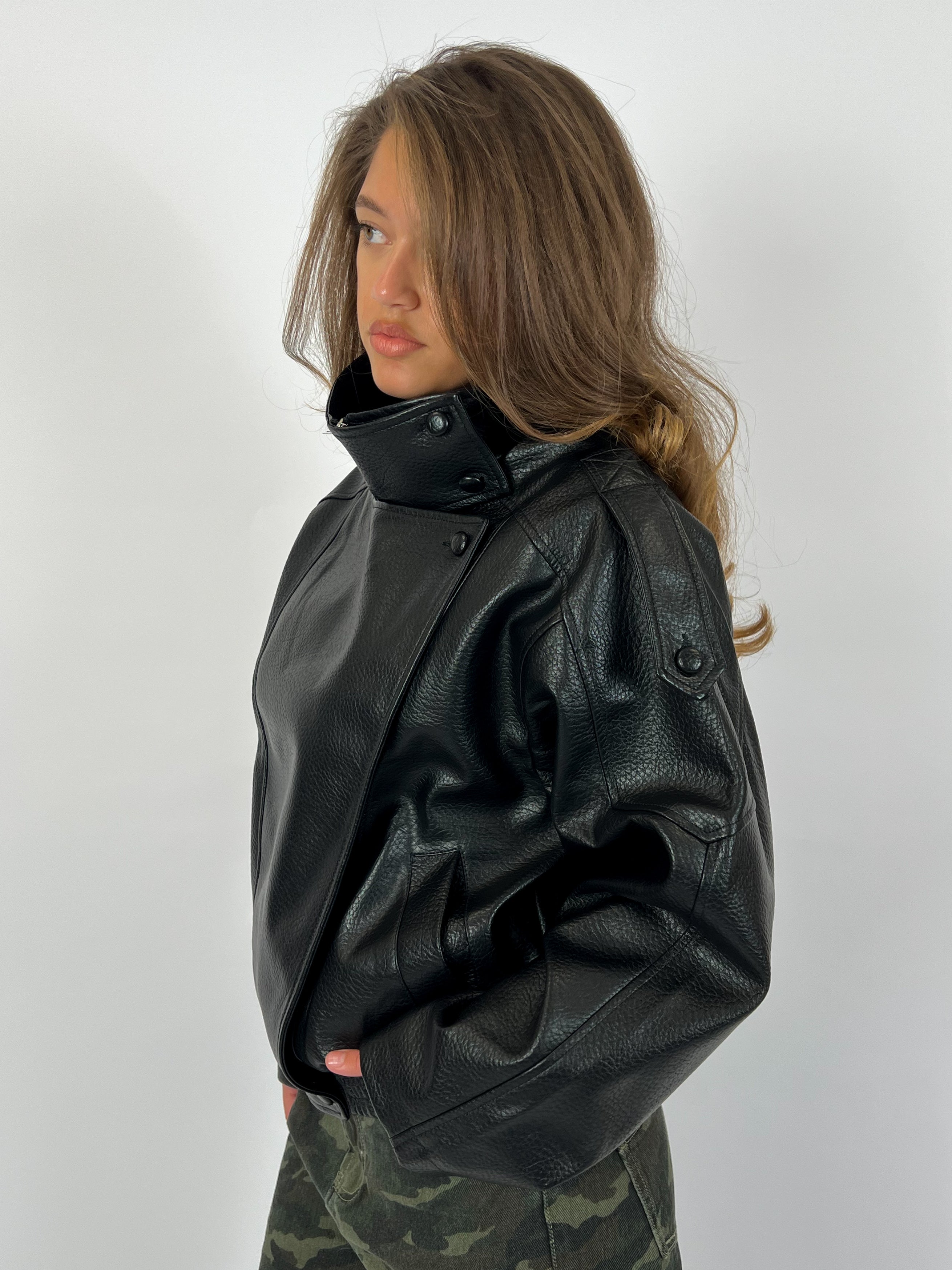 LAURENT BLACK LEATHER JACKET