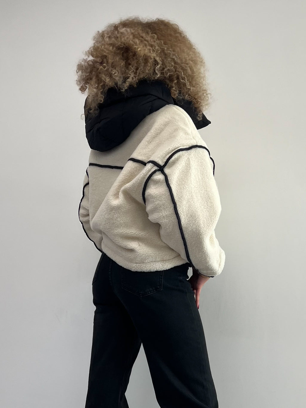 TEDDY-KRAGENMANTEL BEIGE