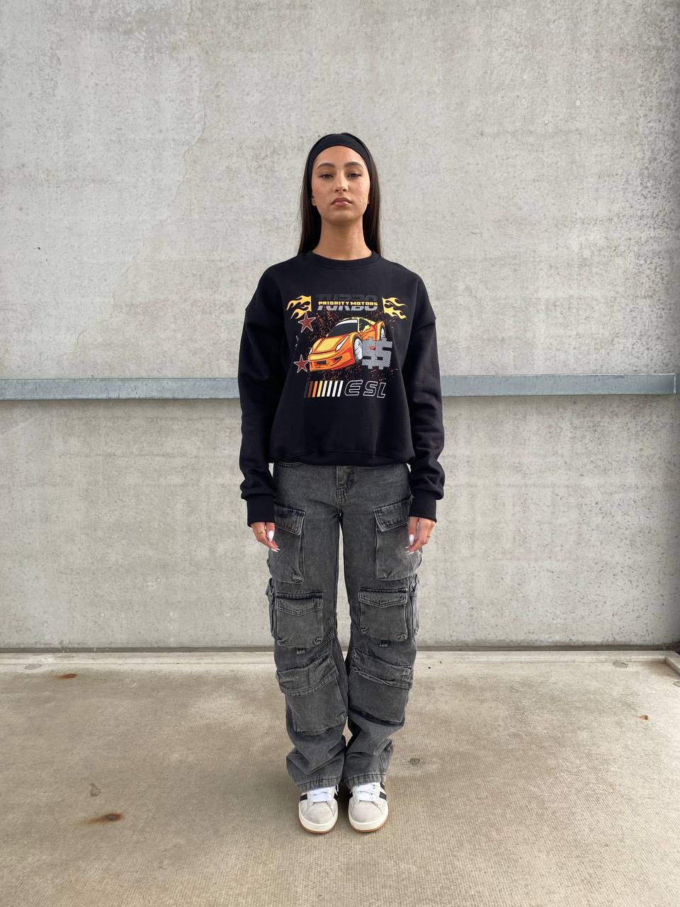 LIMITED EDITION MOTORSPORT SWEATER BLACK/ORANGE