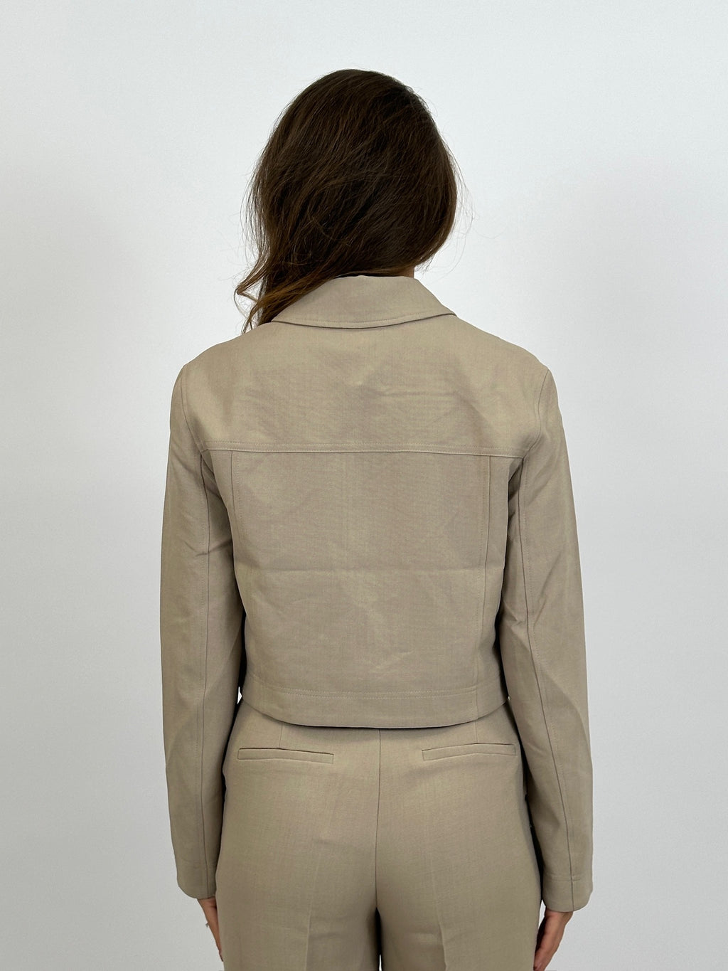 ZIP SUIT JACKET TAUPE