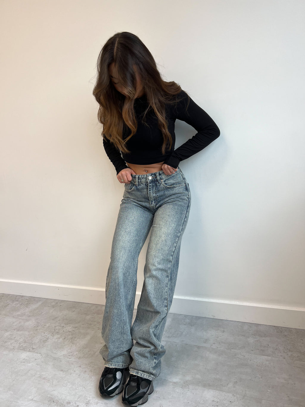 1004 Vintage-Jeans mit mittlerer Taille
