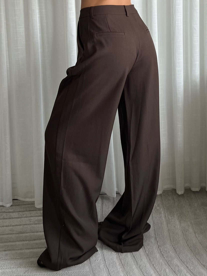 PERFECT MID WAIST PANTALON CHOCO