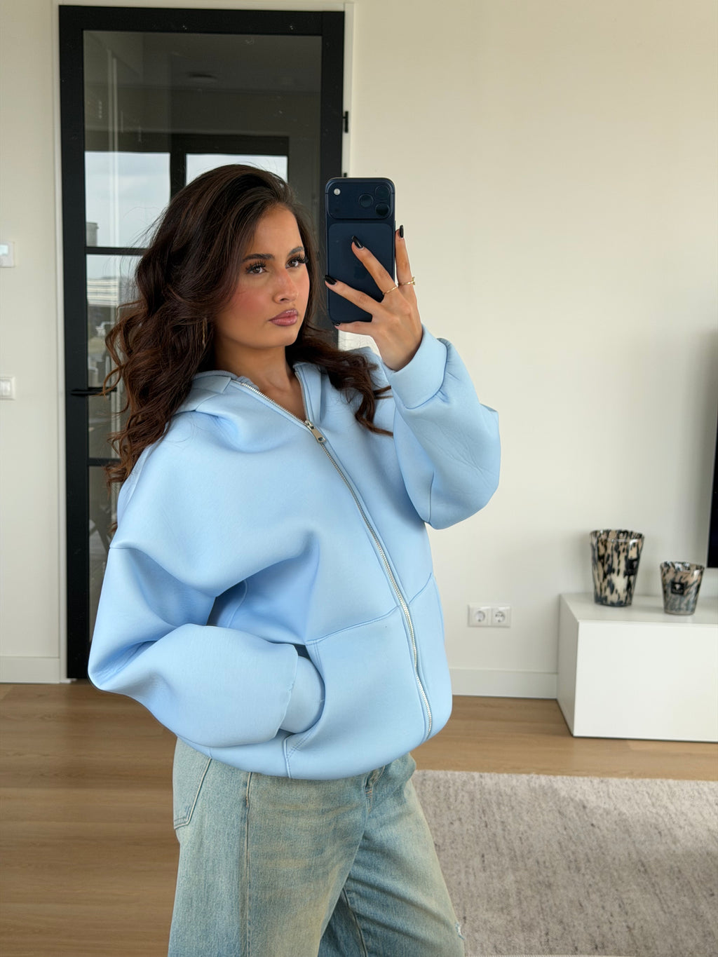 SCUBA ZIP UP BABY BLUE