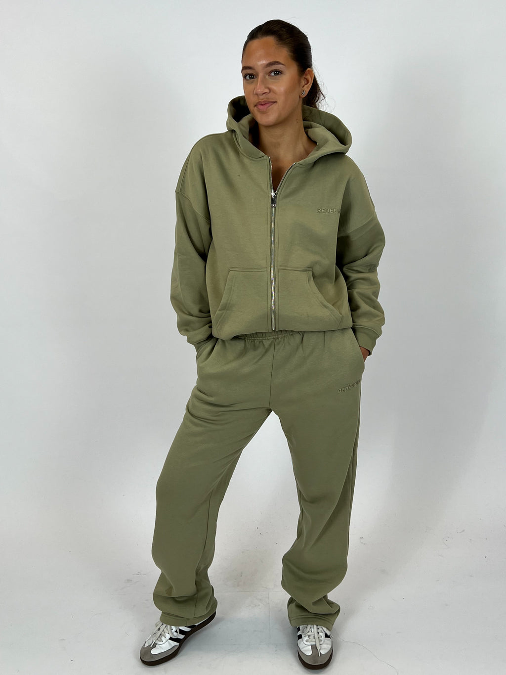 REDEFINED WIDE LEG JOGGER SAGE