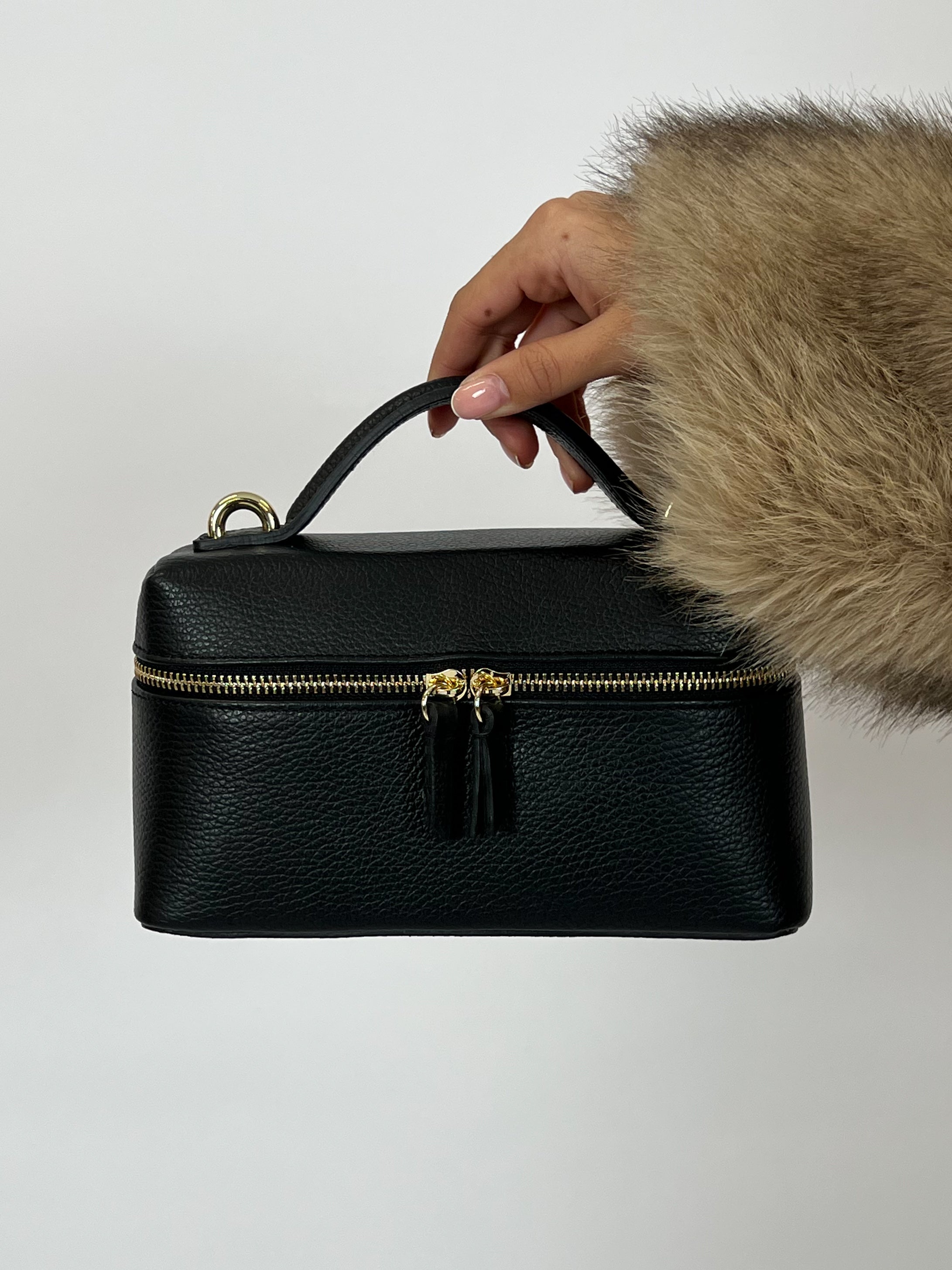 MILA REAL LEATHER BAG BLACK