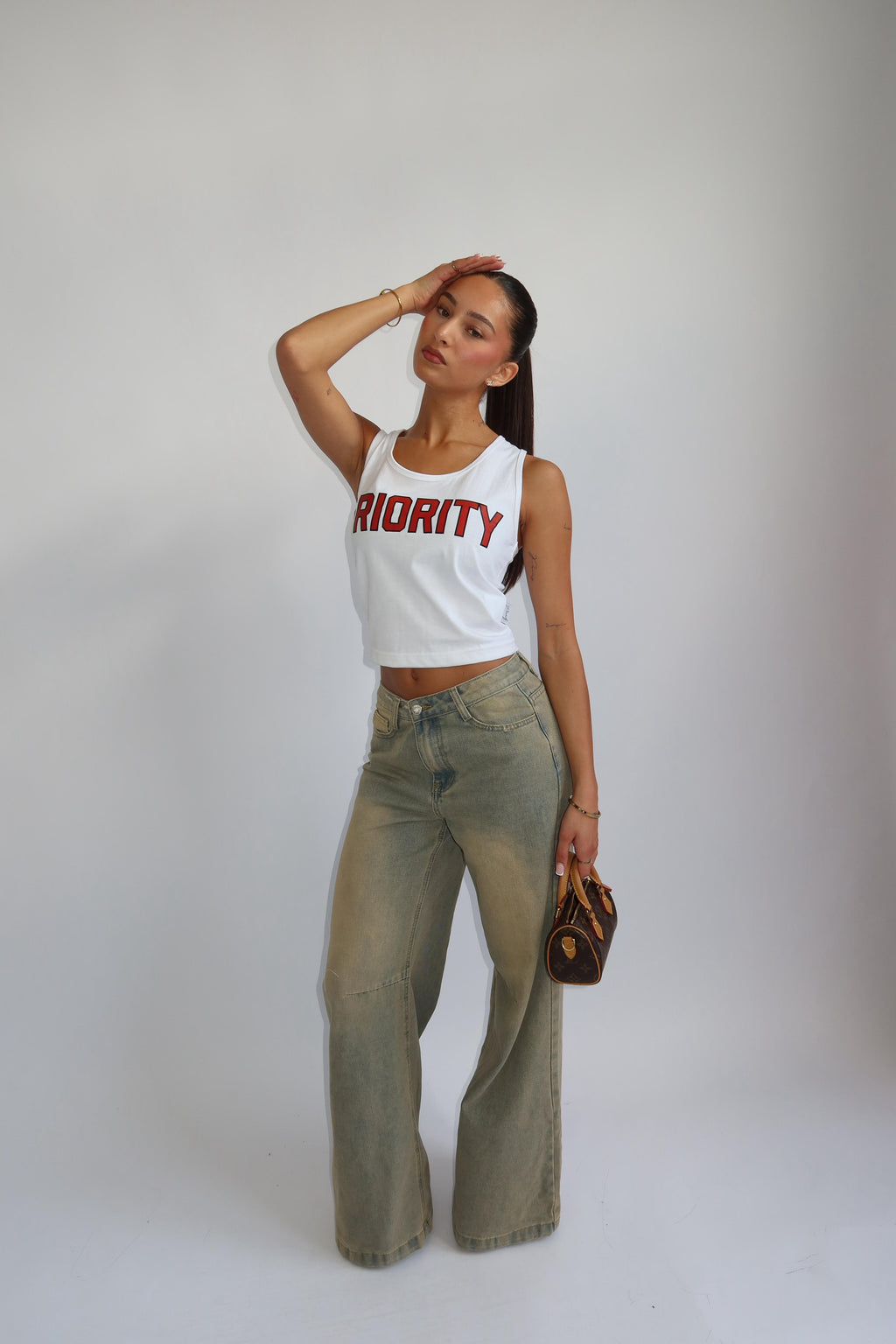 PRIORITY LOOSE TANK WHITE