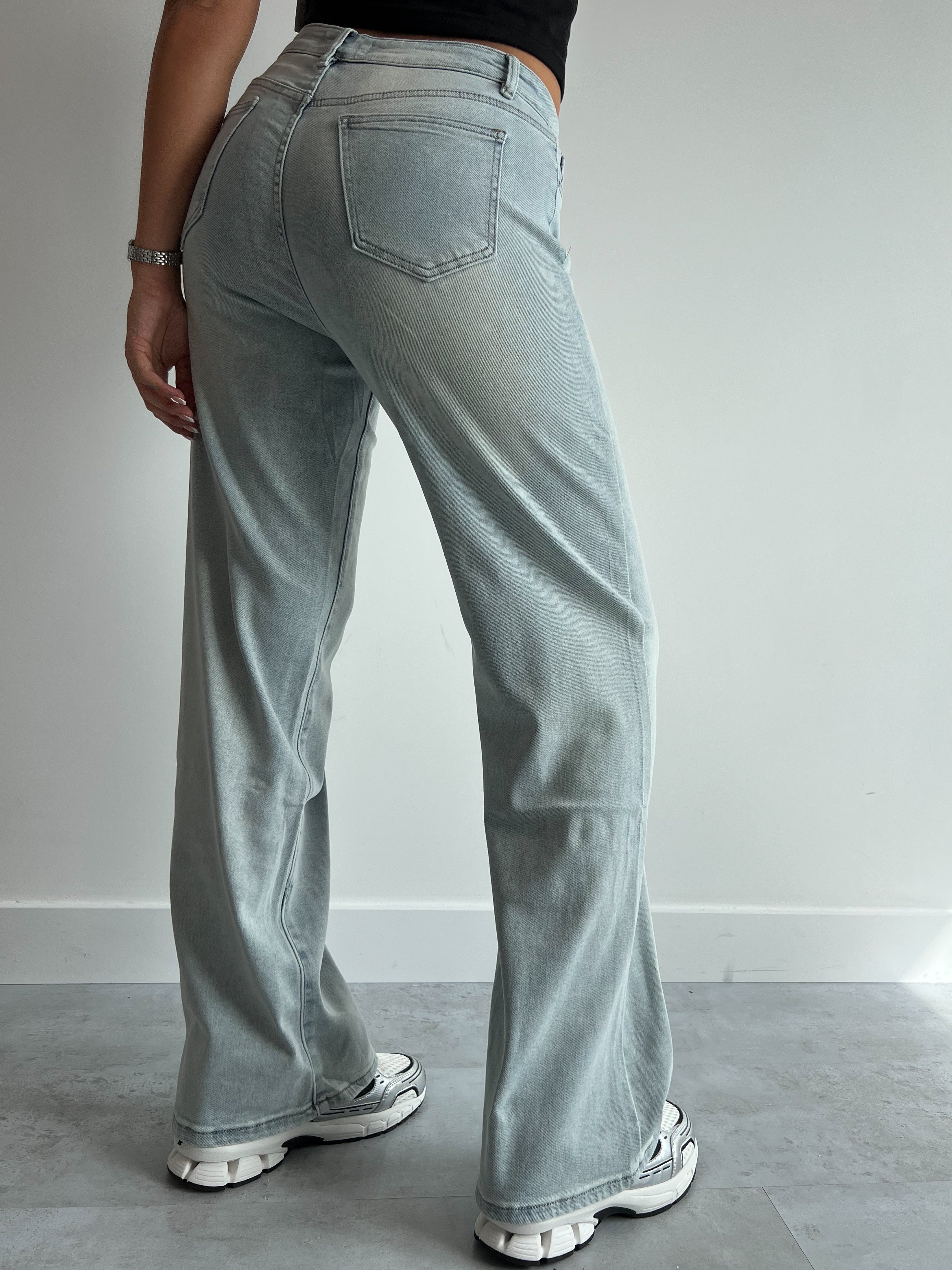 SUPER STRETCH WIDE LEG JEANS