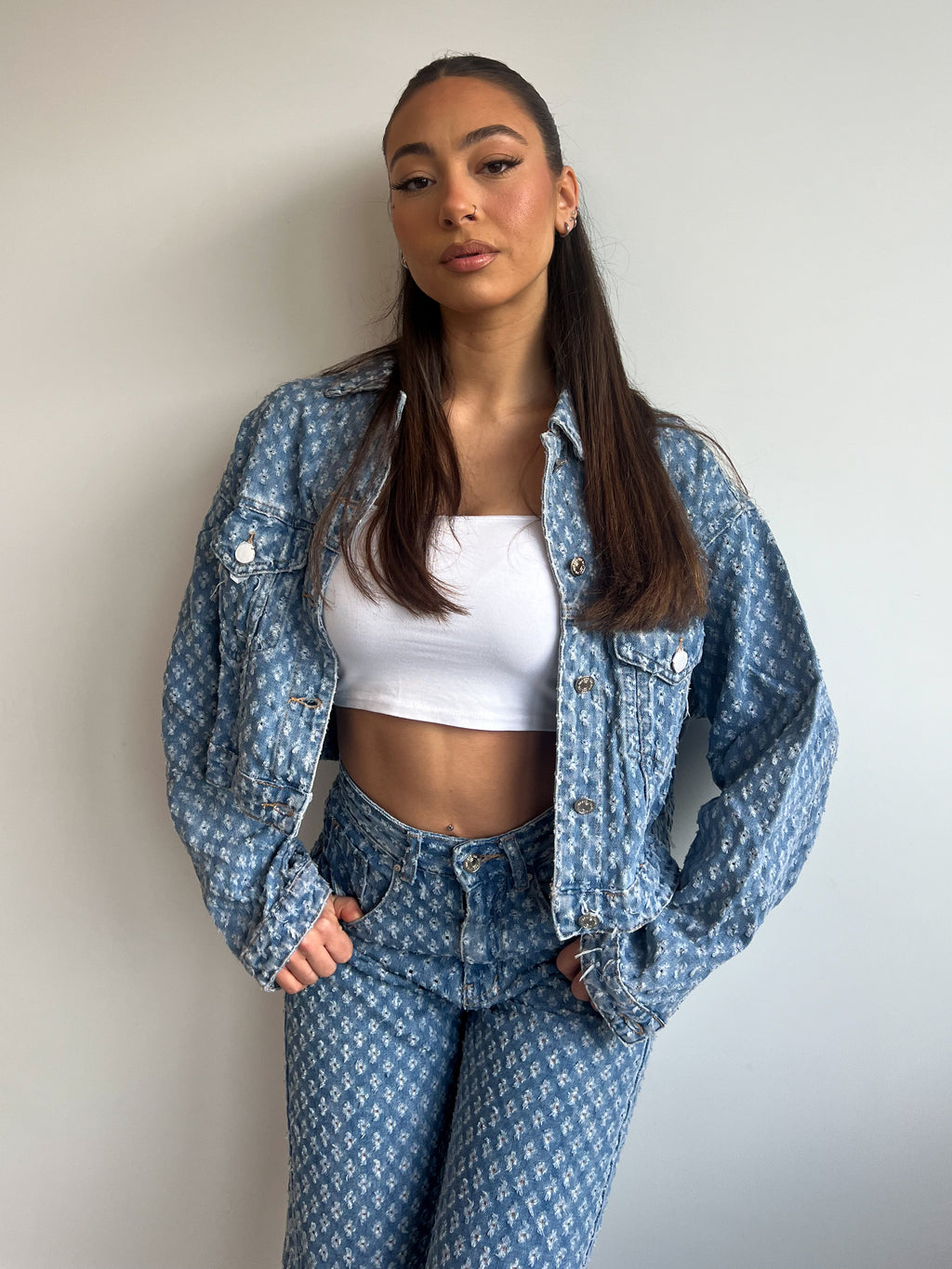 PATTERN DENIM JACKET