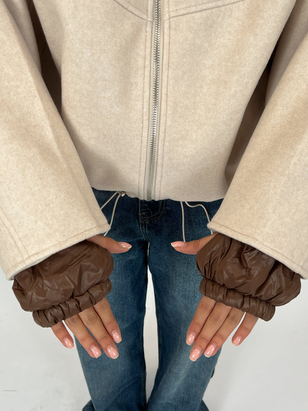 DINA PUFFER BEIGE/BROWN