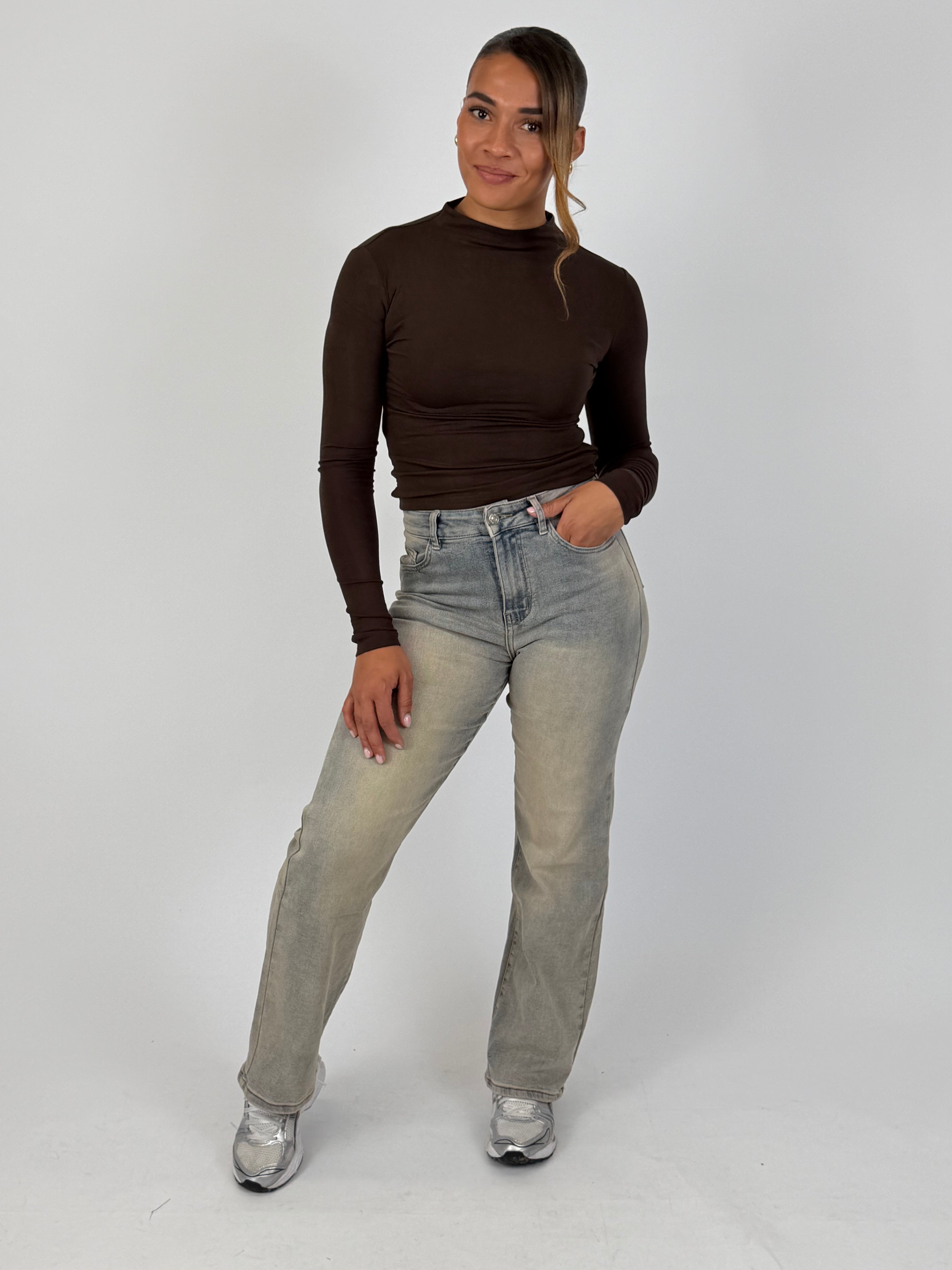 HANNAH STRETCH WIDE LEG BEIGE VINTAGE H973