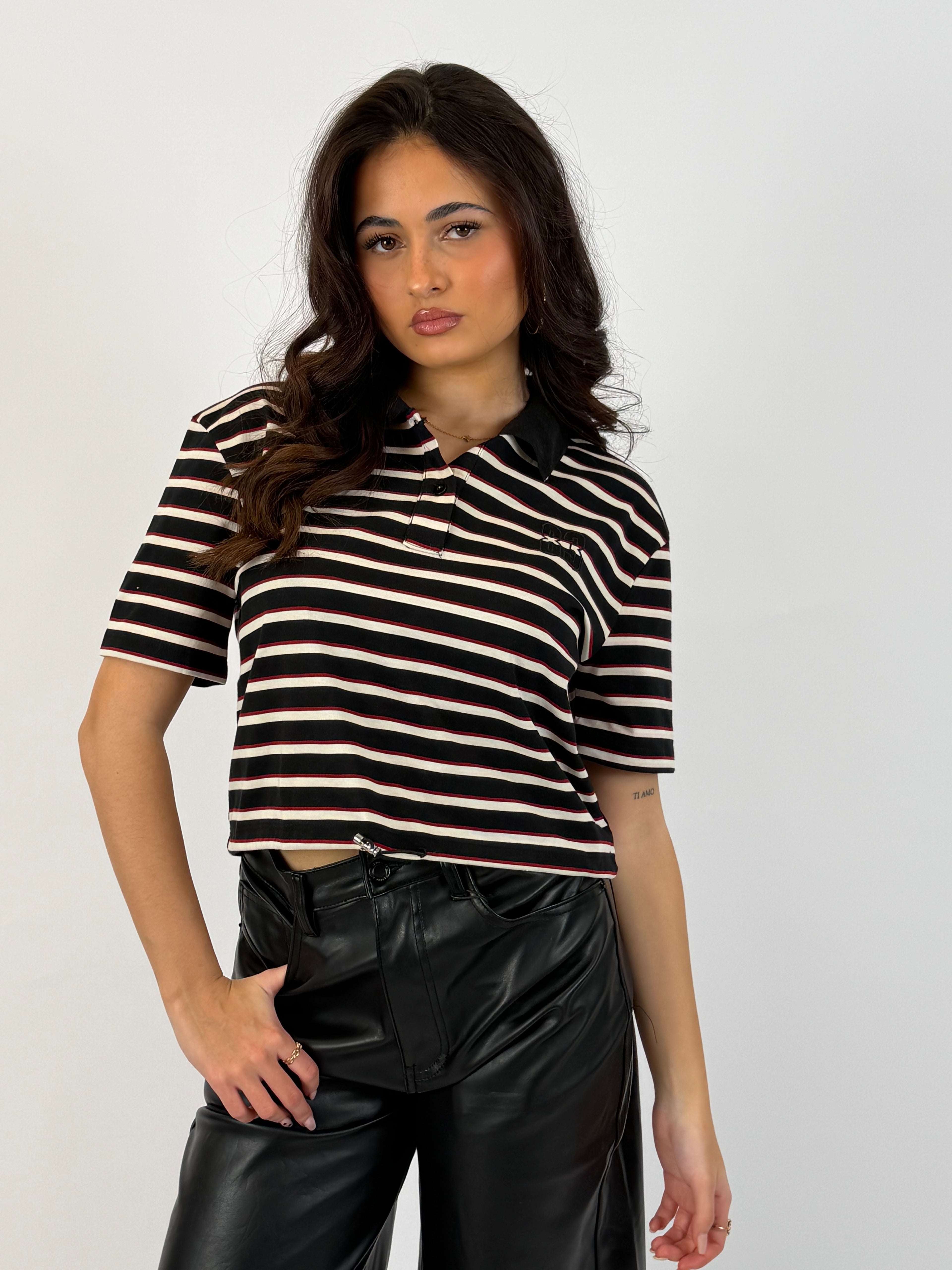 ADJUSTABLE POLO BLACK/RED