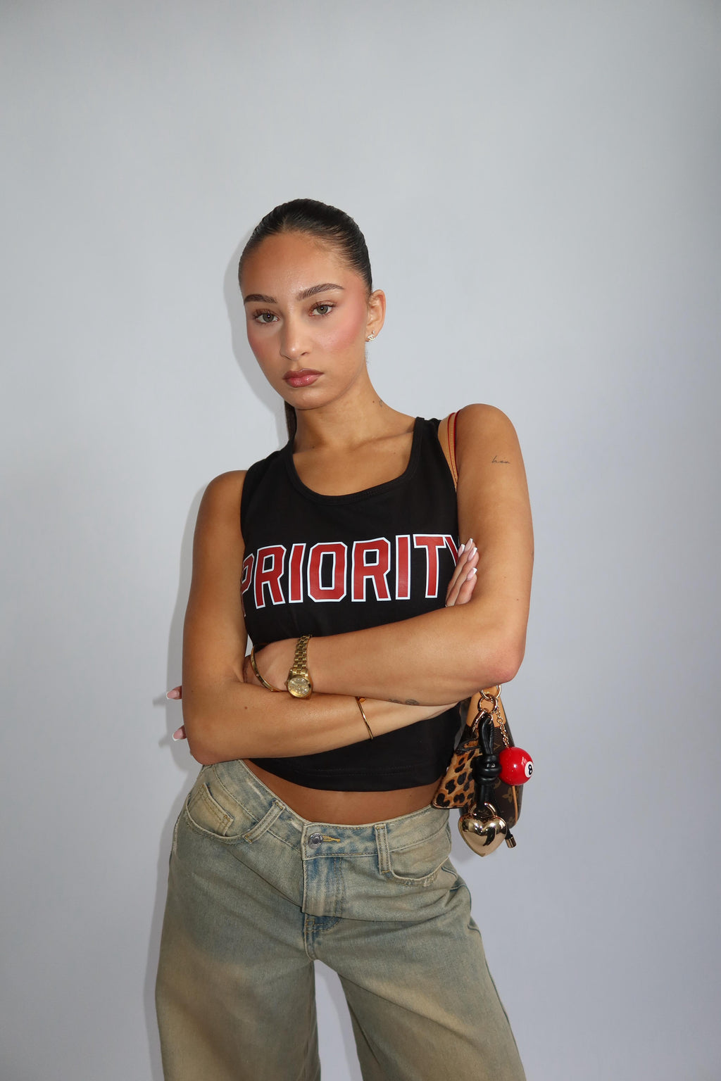 PRIORITY LOOSE TANK BLACK