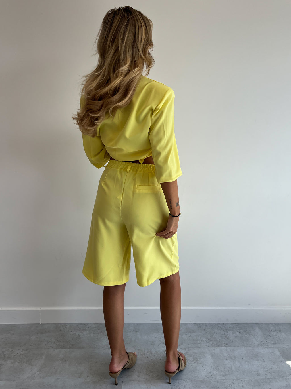 BIANCA BLAZER+JORT SET YELLOW