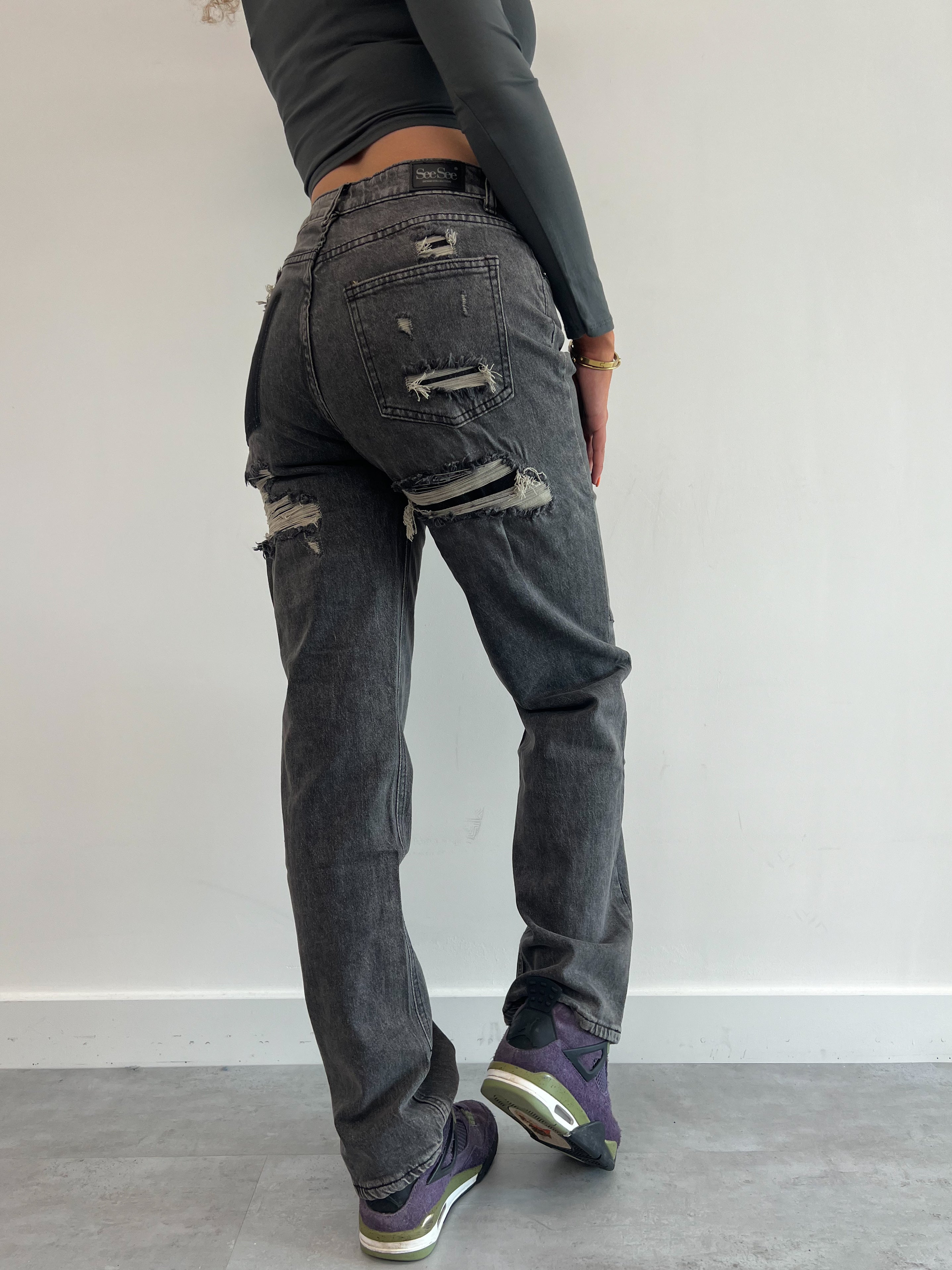 PREMIUM-QUALITÄT STRETCH MAISON DUNKELGRAU