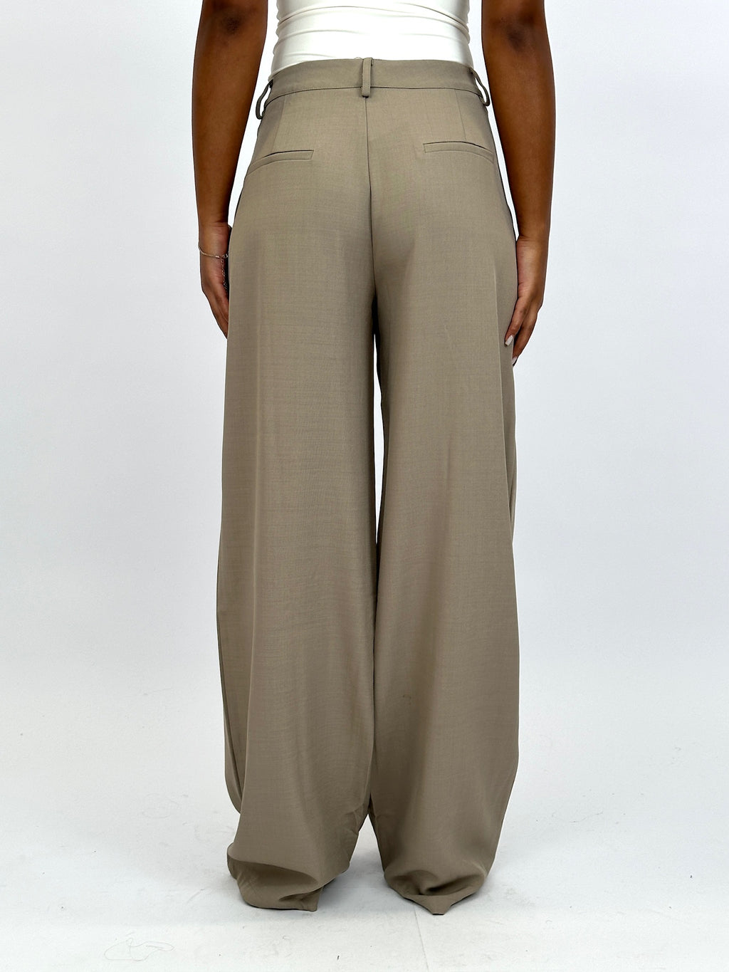 PERFECT MID WAIST PANTALON TAUPE