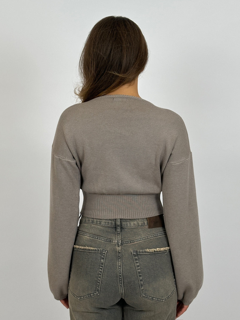 SOLANGE CROPPED KNIT LIGHT TAUPE