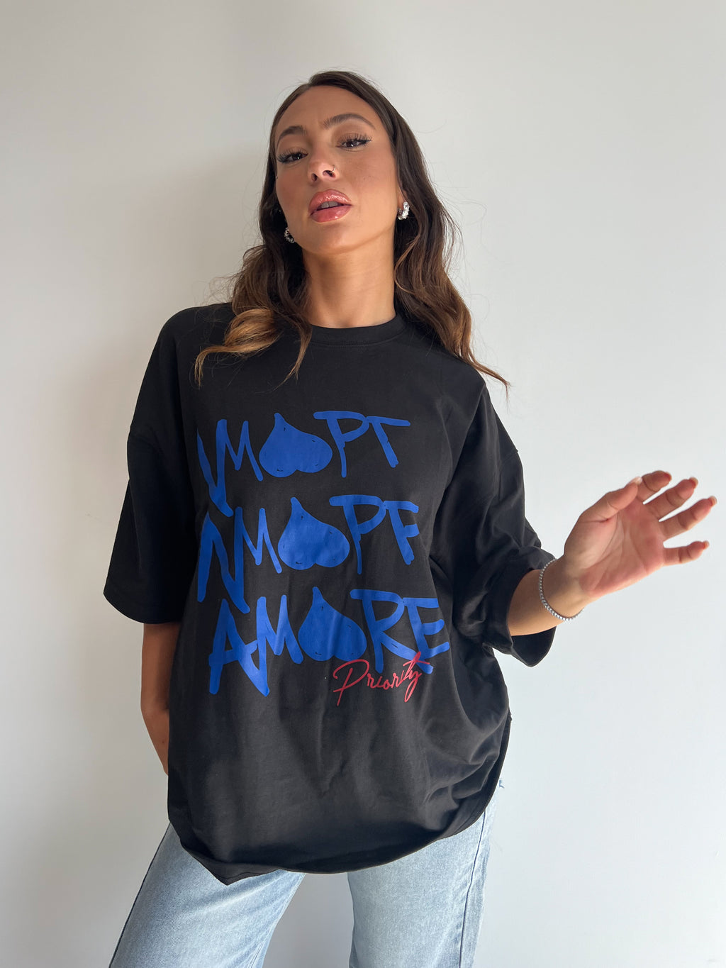 PREMIUM AMORE T-STÜCK SCHWARZ/KOBALT
