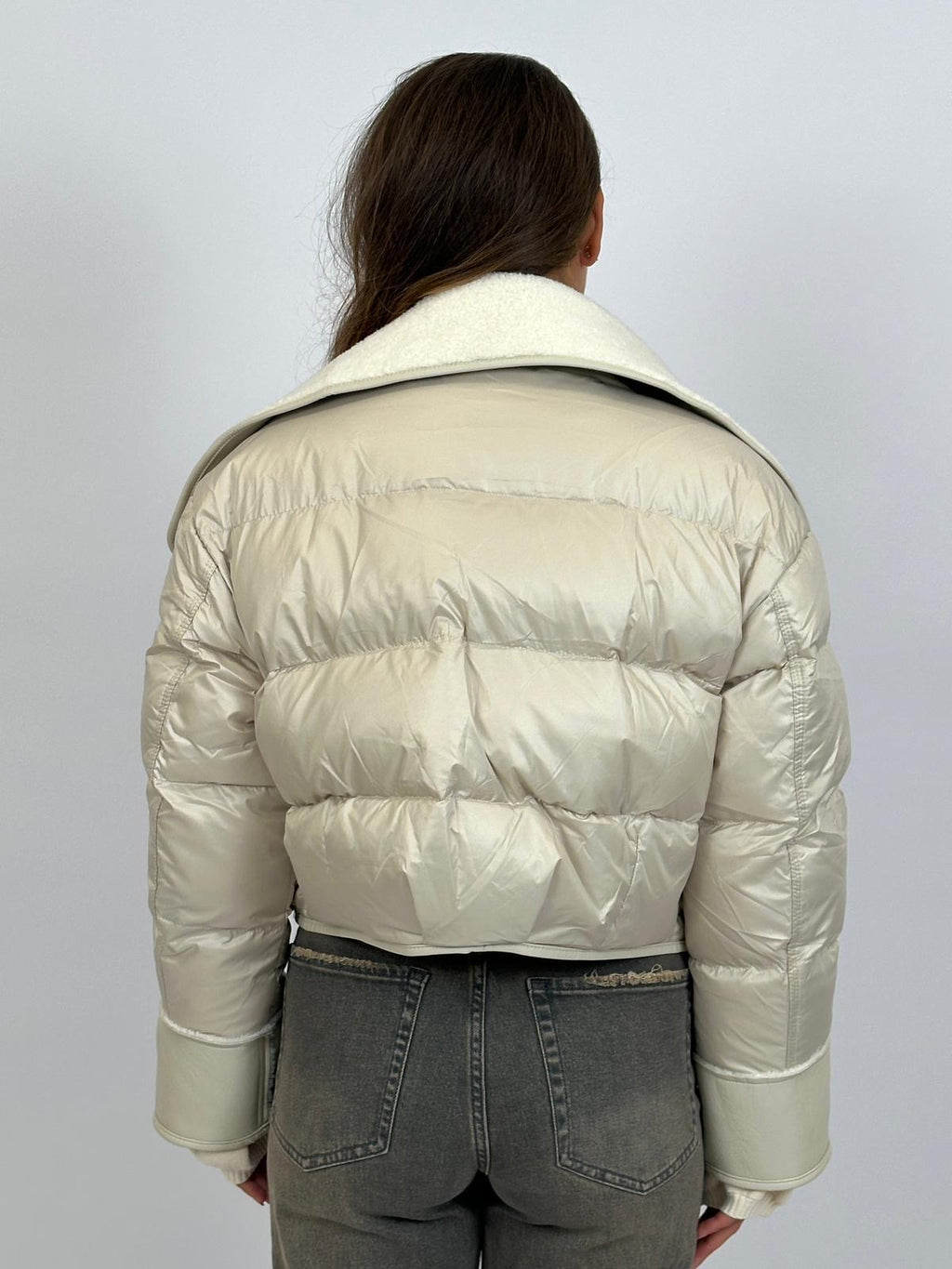TEDDY LINED PUFFER BEIGE