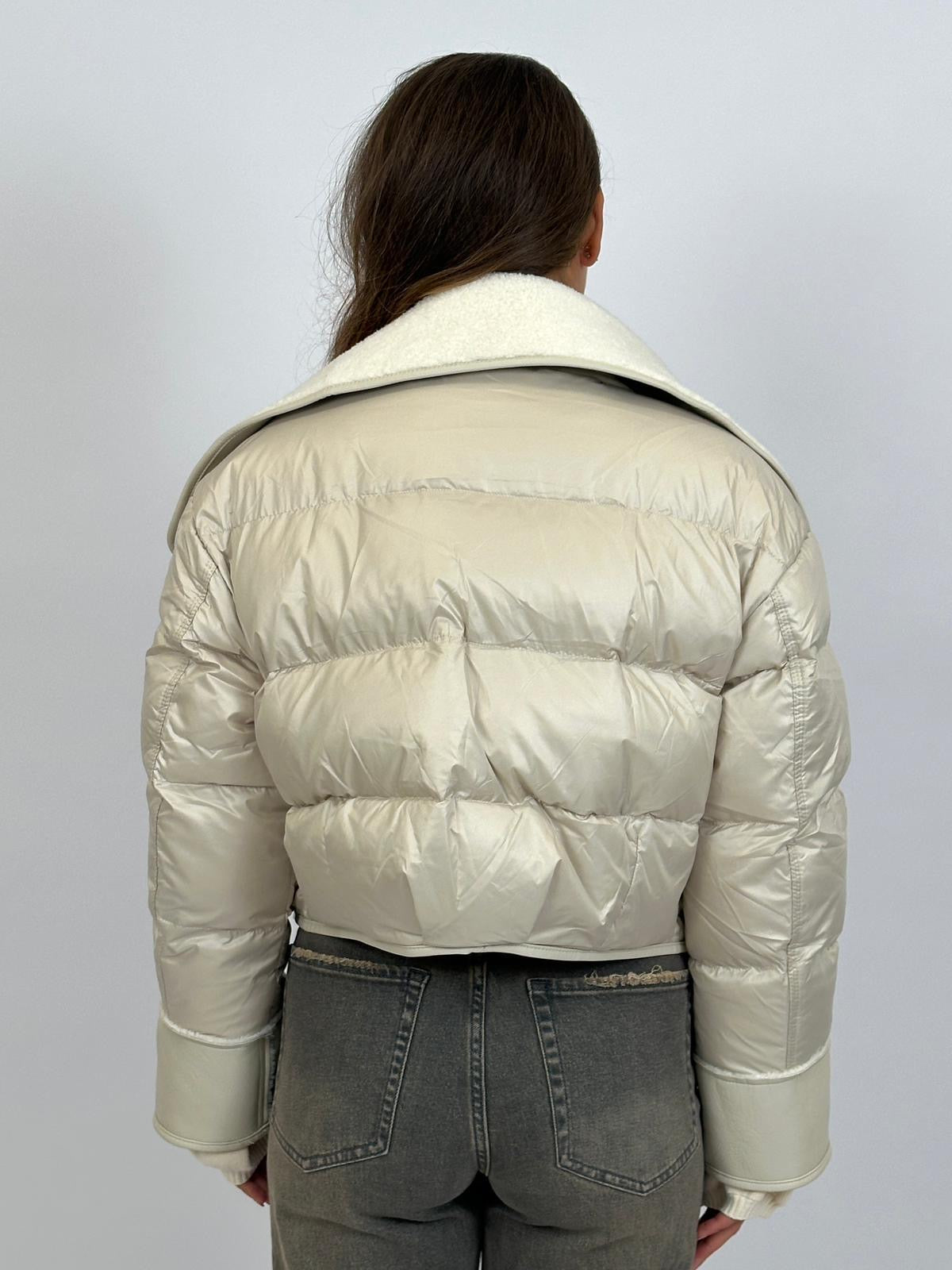 TEDDY LINED PUFFER BEIGE
