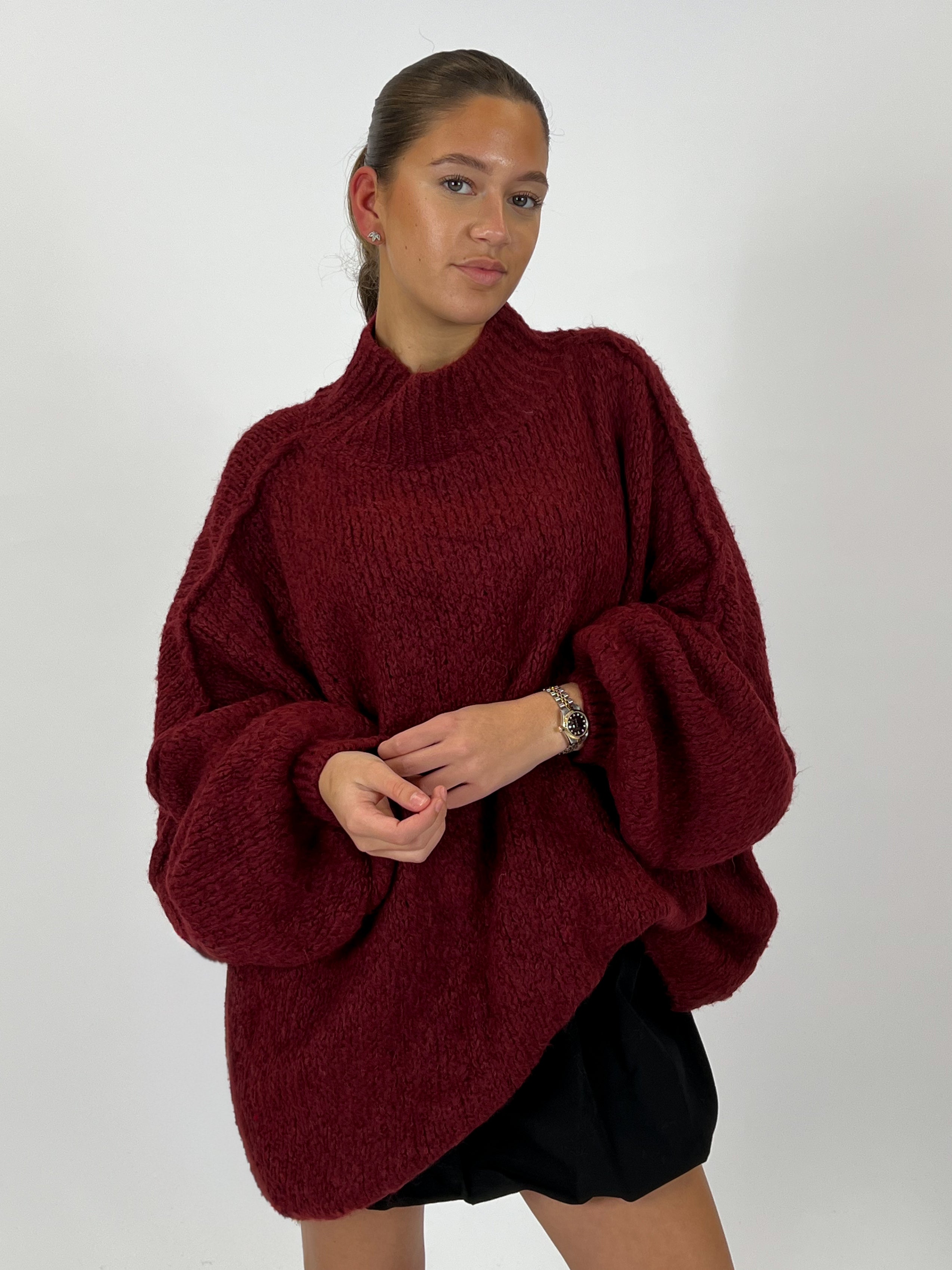 BIG WOOL KNIT BORDEAUX